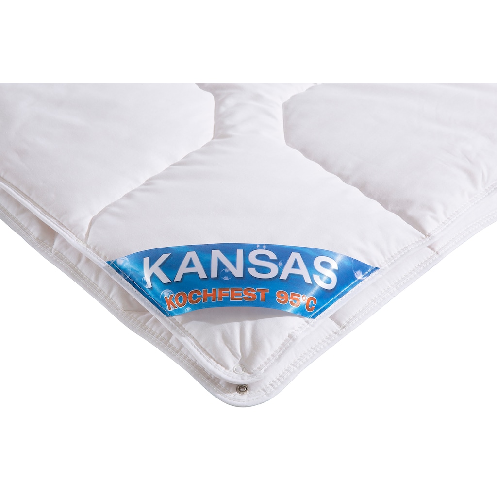 f.a.n. Schlafkomfort Baumwollbettdecke »Kansas, Bettdecken für Sommer und Winter, Decke«, 4-Jahreszeiten, Füllung 100% Baumwolle, Bezug 100% Baumwolle, (1 St.)