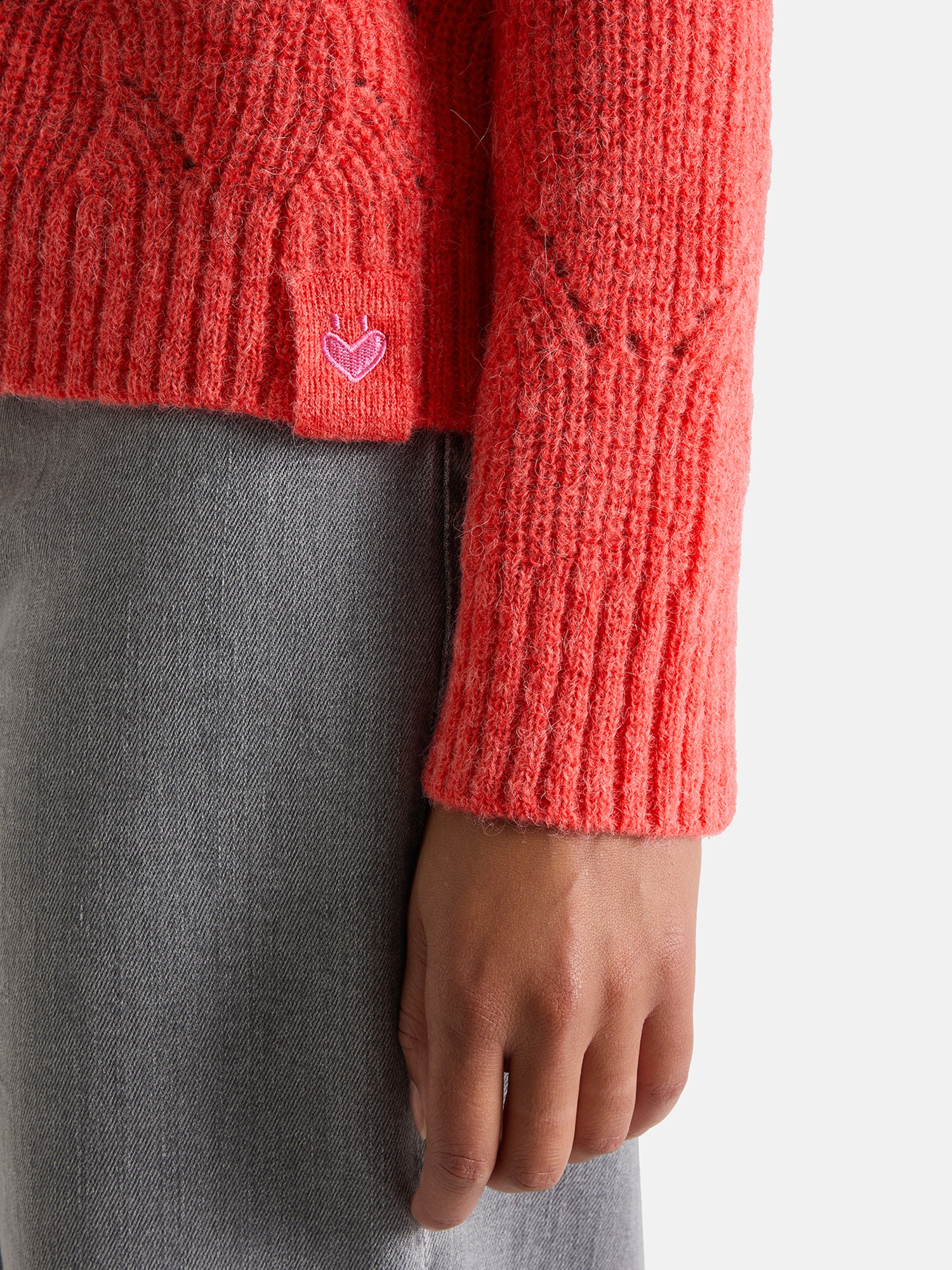 Lieblingsstück Strickpullover »SölveL« mit dezentem Lochmuster, V-Neck