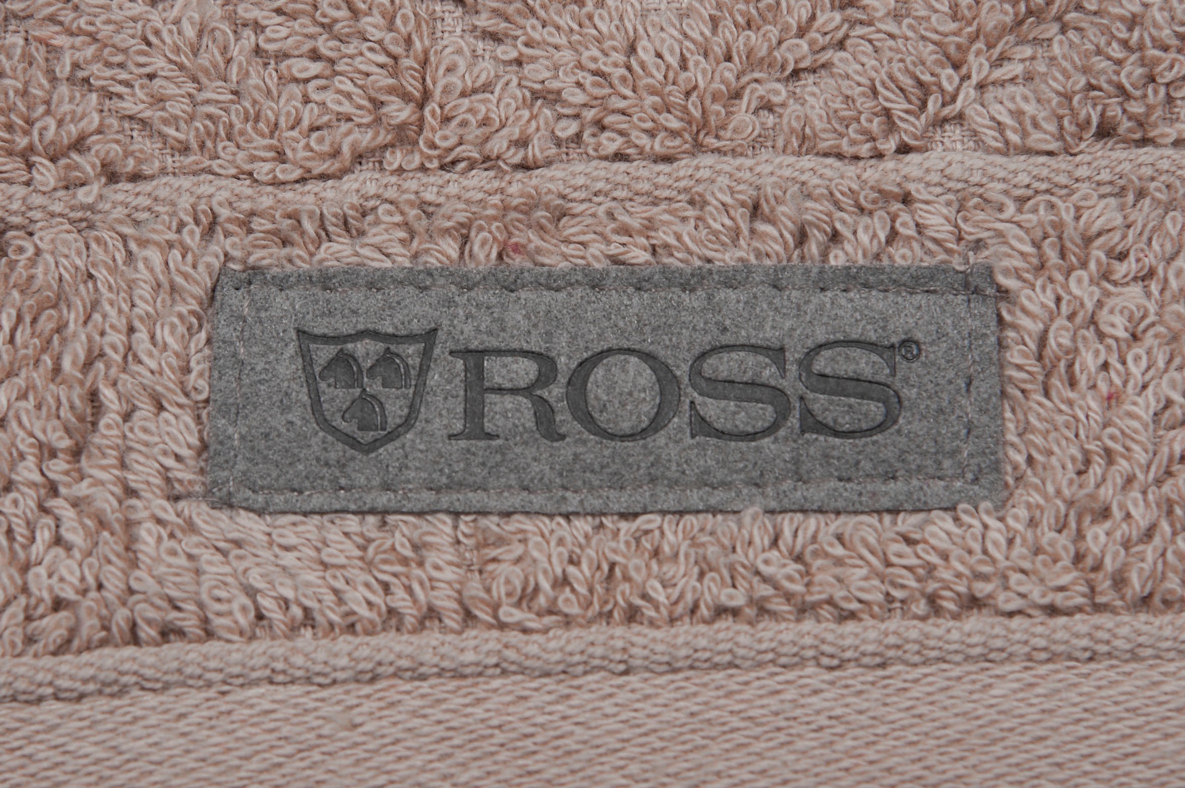 ROSS Duschtuch »Smart«, (1 St.), Uni-Rippe mit Velourslabel