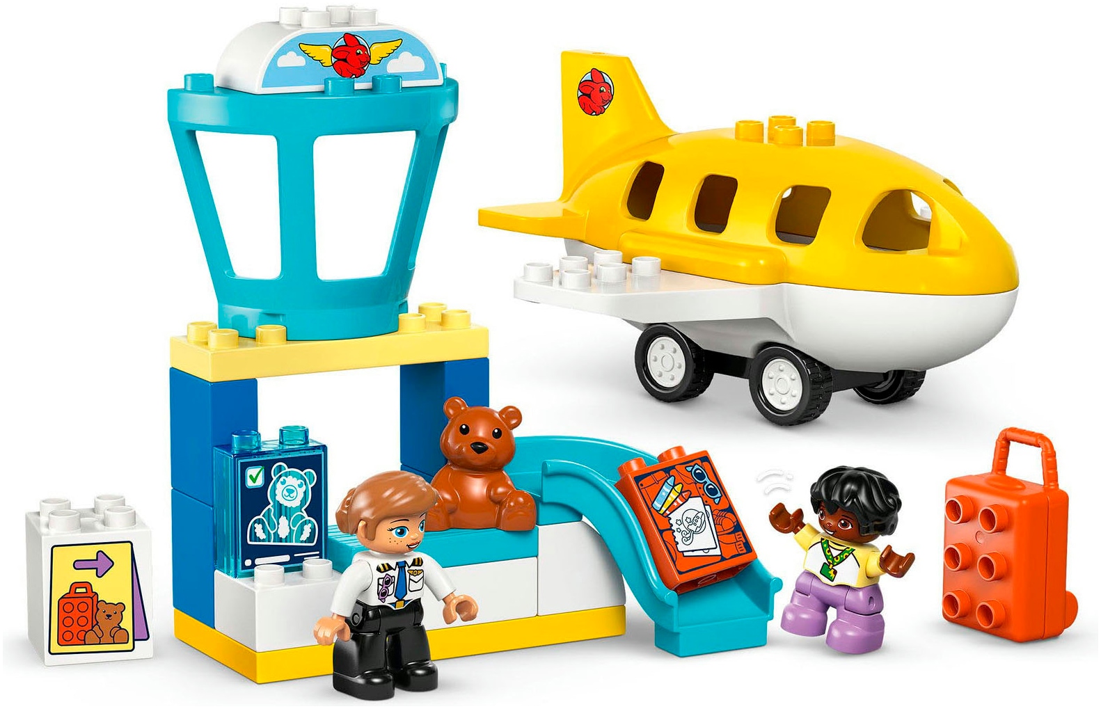 LEGO® Konstruktionsspielsteine »Erster Besuch im Flughafen (10443), LEGO DUPLO Town«, (23 St.), Made in Europe