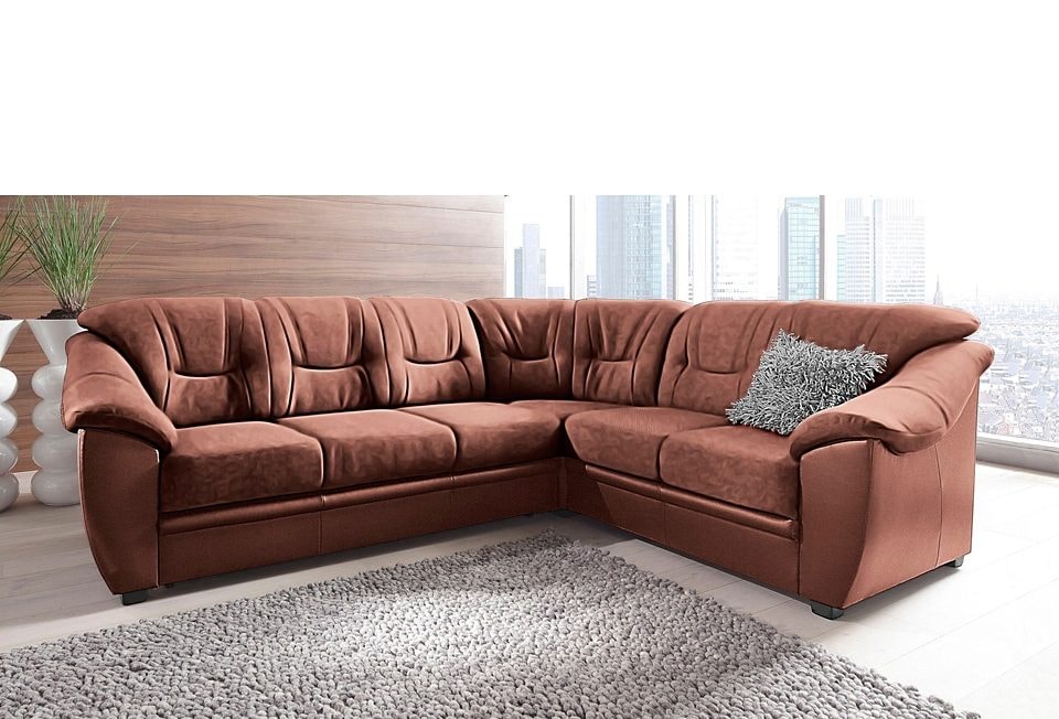 sit&more Ecksofa "Savona L-Form", wahlweise mit Bettfunktion, inklusive Federkern, frei im Raum stellbar