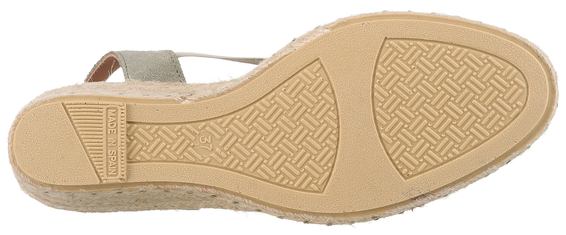 VERBENAS Keilsandalette »Milena Serraje«, Sommerschuh, Riemchensandale, Urlaubschuh, Keilabsatz mit Juterahmen