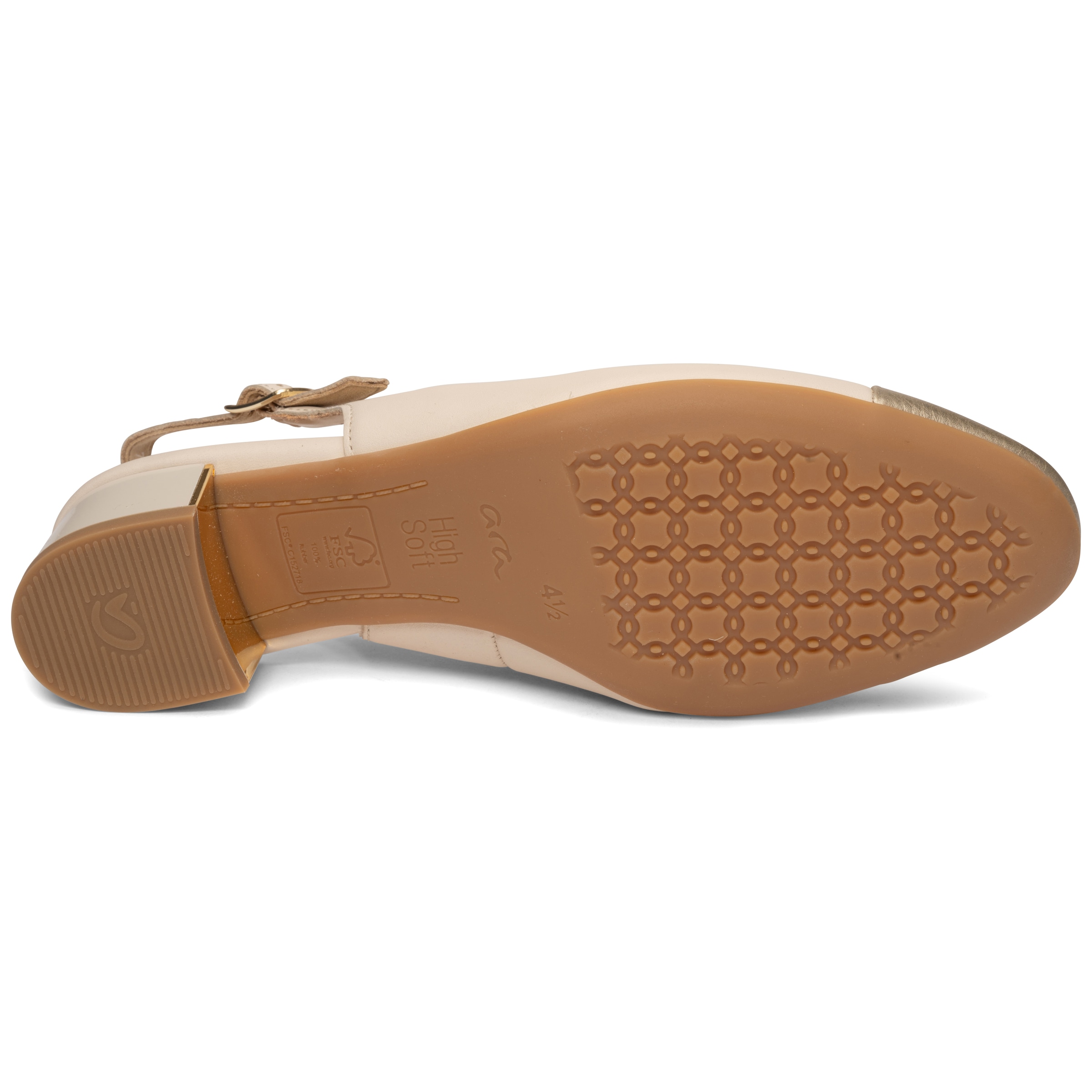 Ara Slingpumps »NIZZA«  , Blockabsatz, Festtagsschuh, Abendschuh, Kontrastbesatz, Weite H