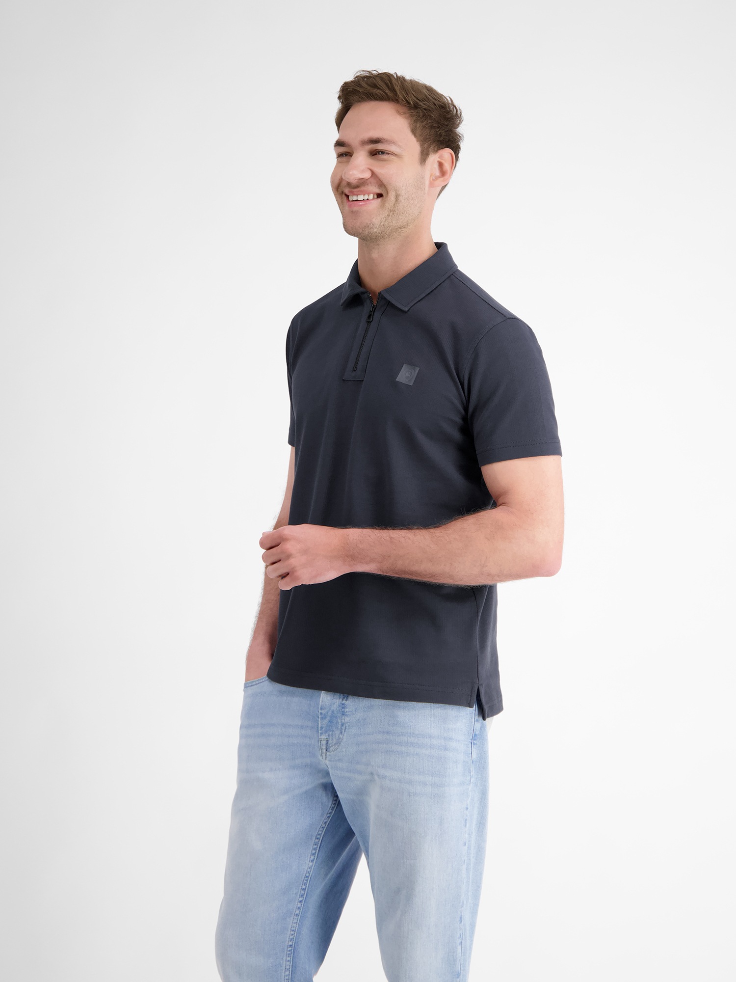 LERROS Poloshirt "LERROS Herren Poloshirt mit Reißverschlusskragen" günstig online kaufen