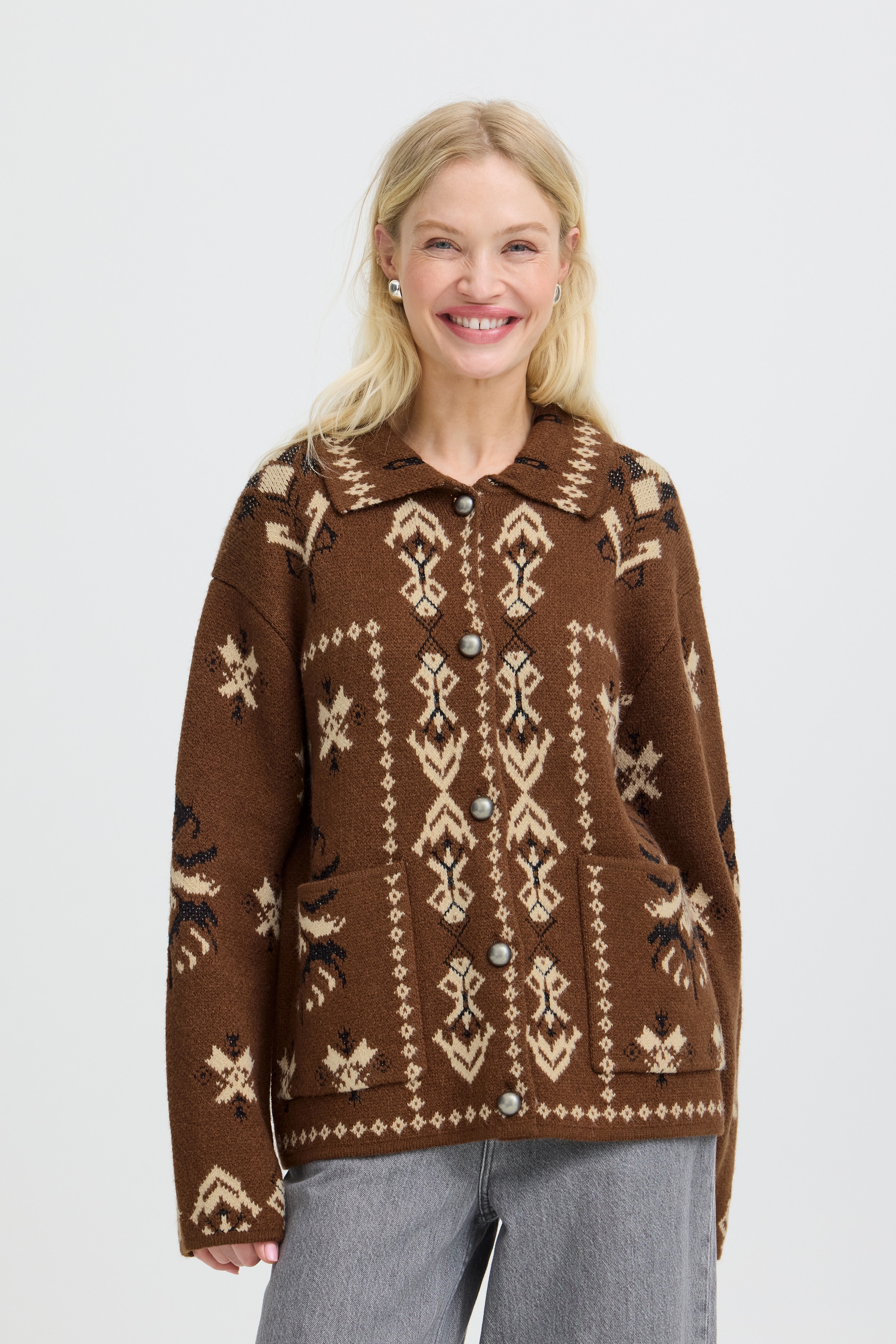 b.young Strickjacke »Damen Langarm BYORLI«