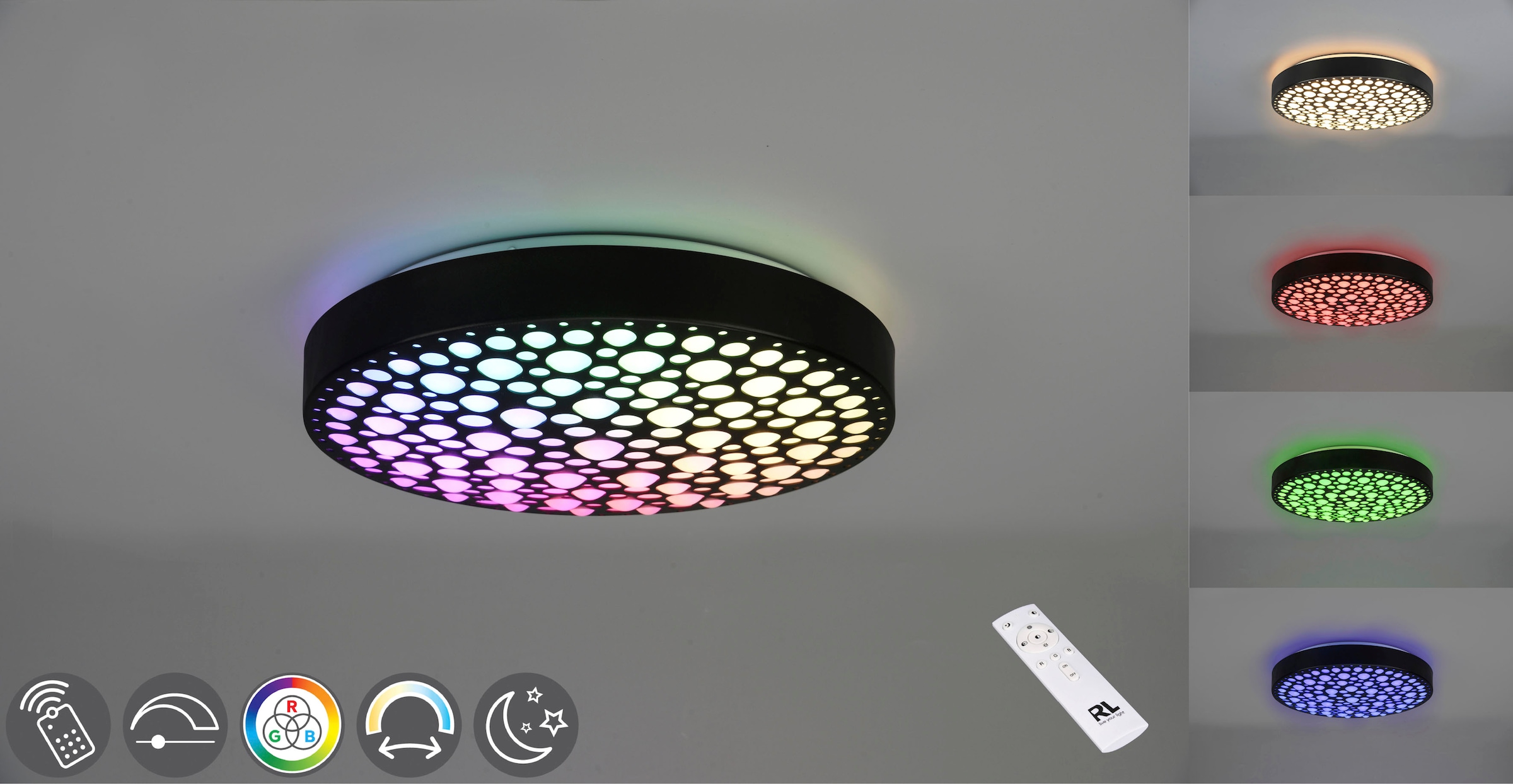 LED Deckenleuchte »Chizu«, 1 flammig, Leuchtmittel LED-Board | LED fest integriert,...