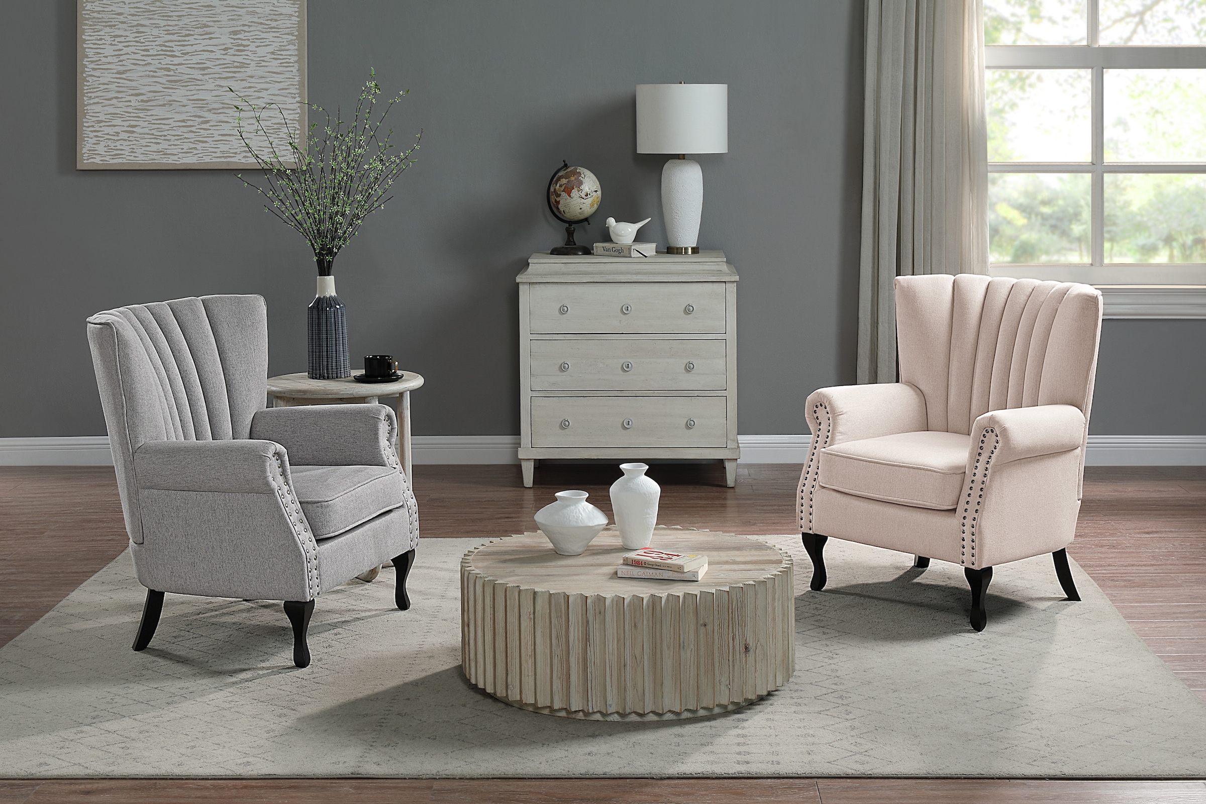 ATLANTIC home collection Sessel »TONI«, modern mit Nieten und hoher Rückenlehne