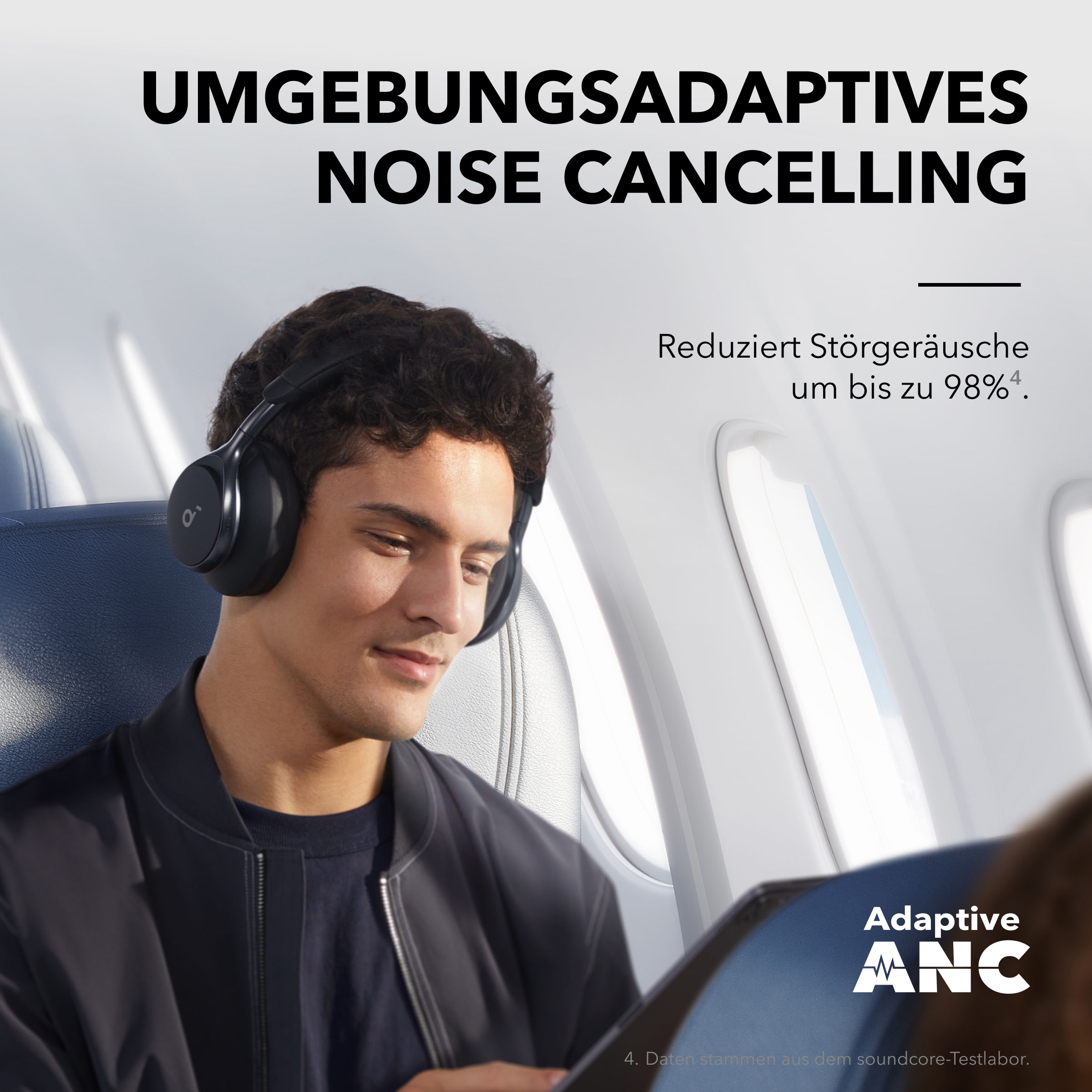 Anker wireless Kopfhörer »soundcore Space One« Bluetooth Active Noise Cancelling (ANC) | Geräuschisolierung