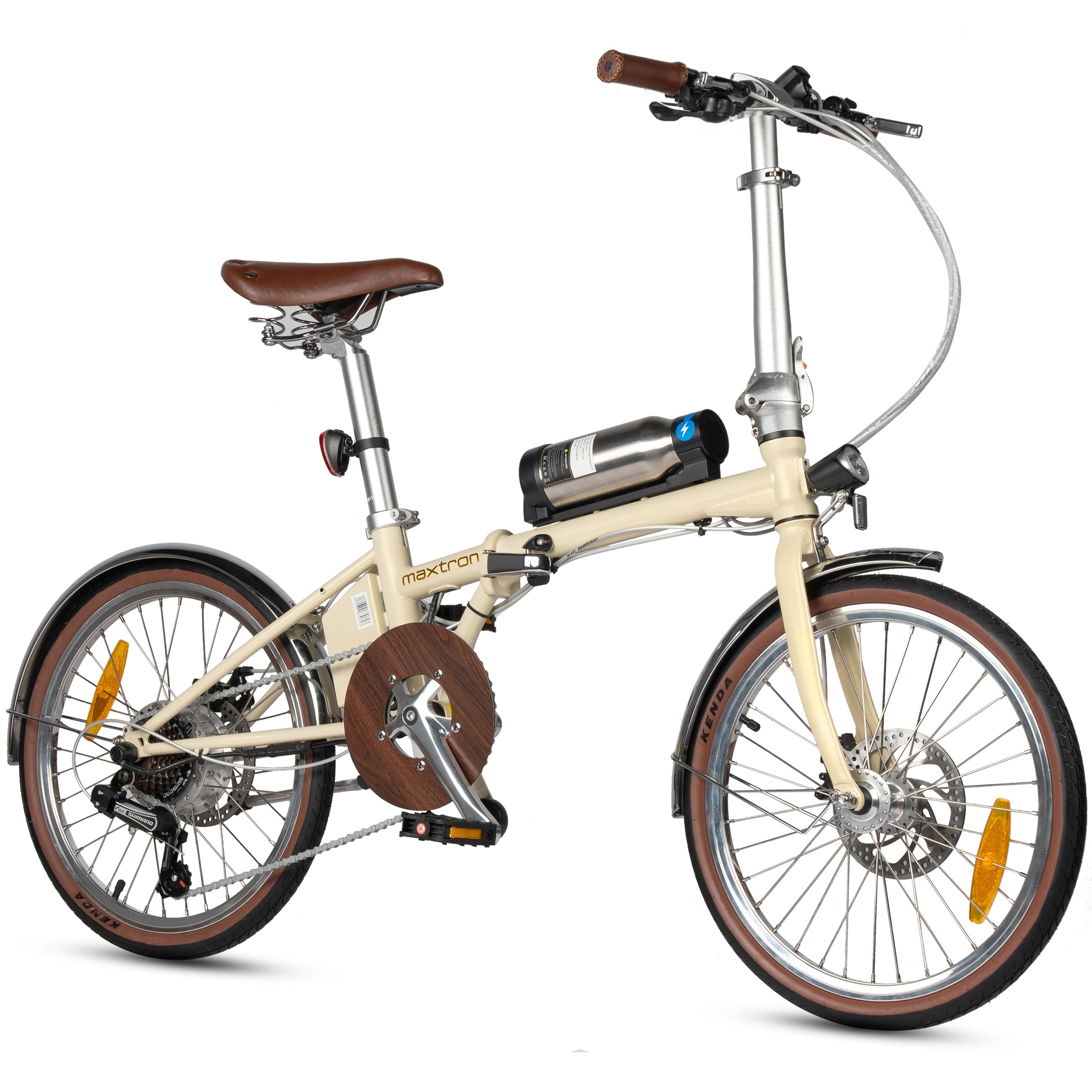 Maxtron Smart20, Falt-E-Bike, Retro-Optik, 20" Zoll, cremeweiß