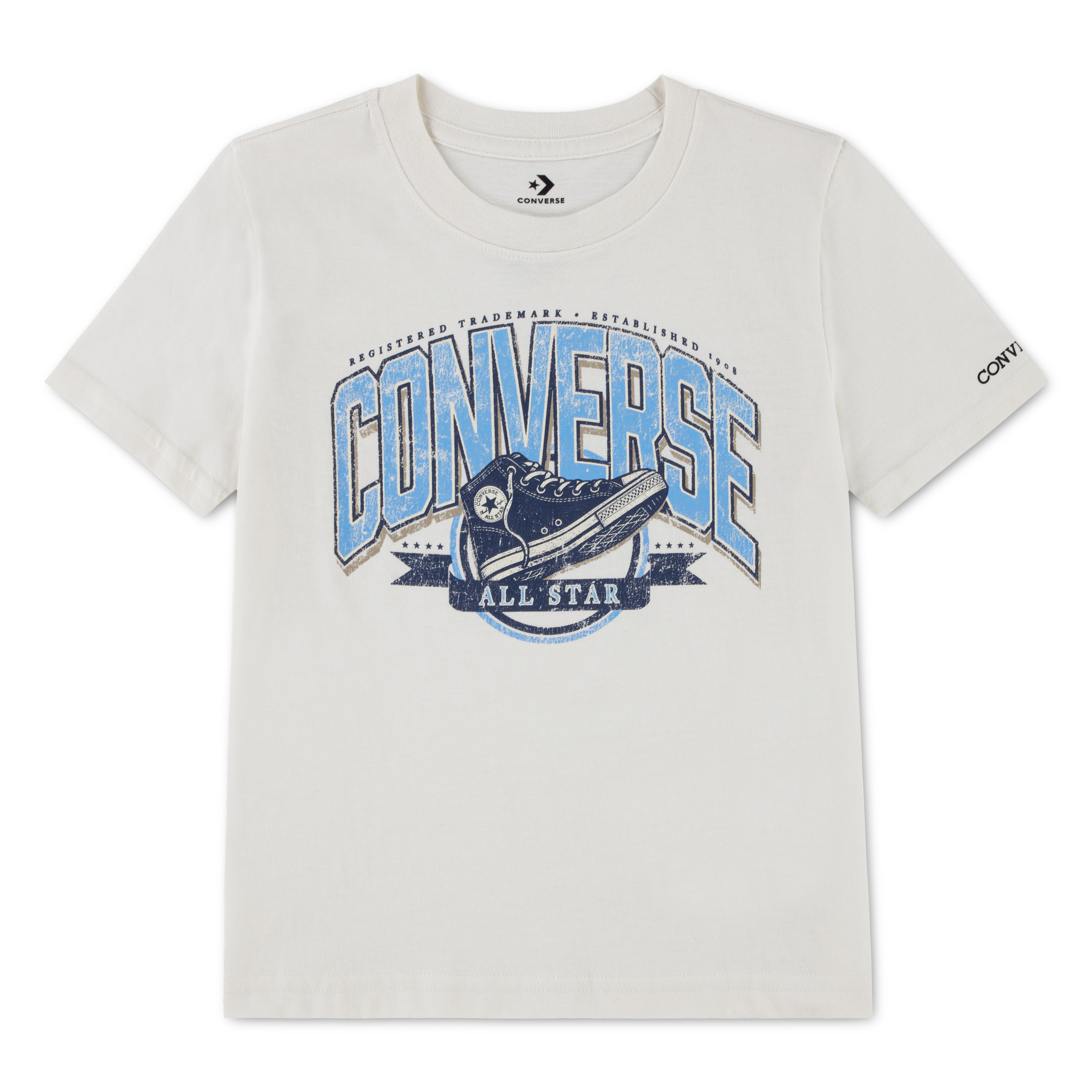 Converse T-Shirt »CNVB VARCITY SS SNEAKER TEE« mit Converse-Sneaker-Grafik im College-Stil