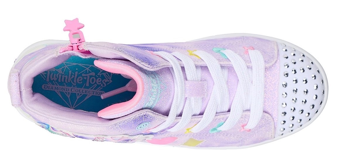 Skechers Sneaker »TWI-LITES 2.0«, Blinkschuh mit Einhorn und Glitzer, Größenschablone zum Download