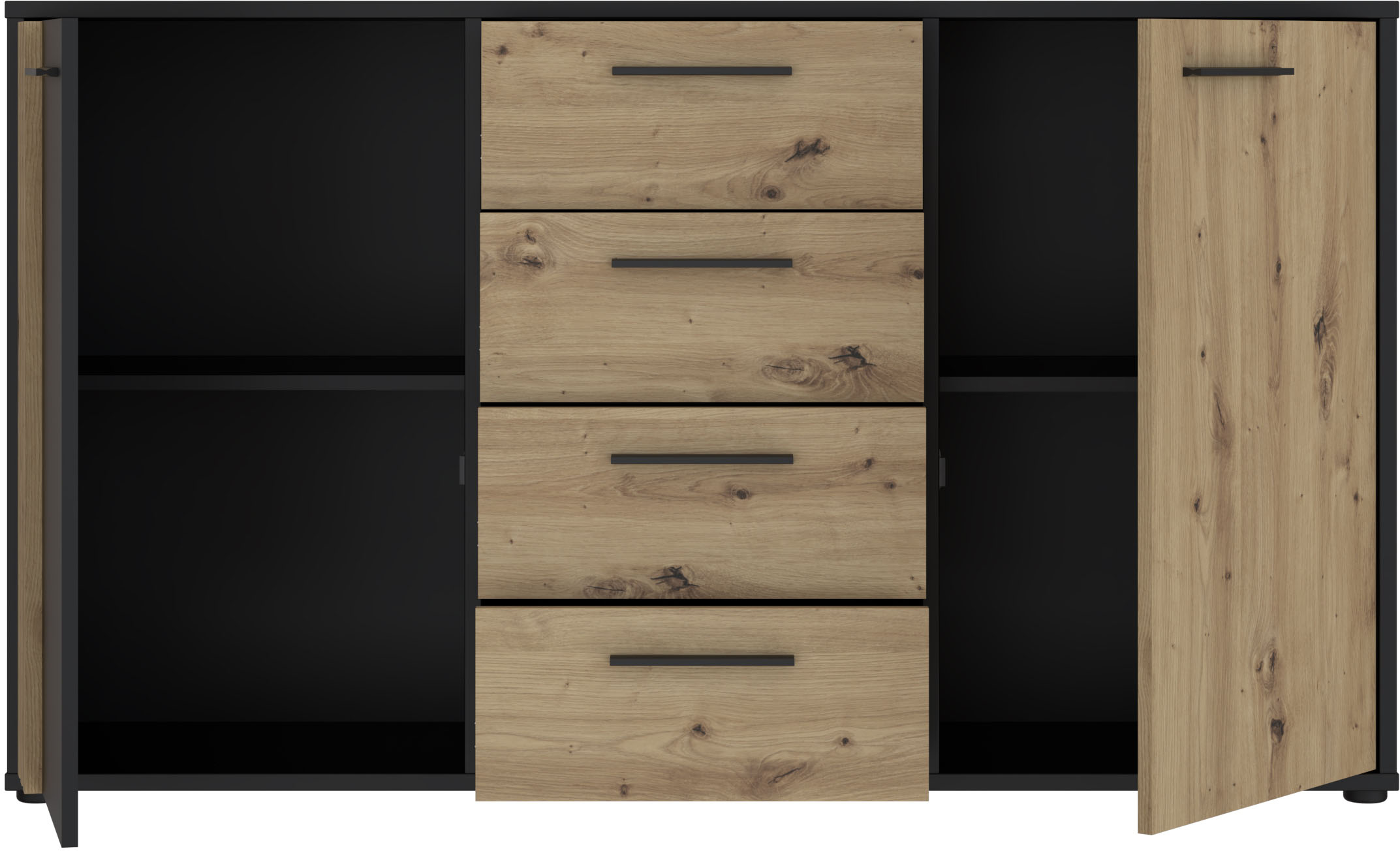 Thumbnail - FORTE Sideboard "Cardigan" Sideboard, 2 farbig, Stauraum, Schubkasten, Soft Close,Breite 142,6cm