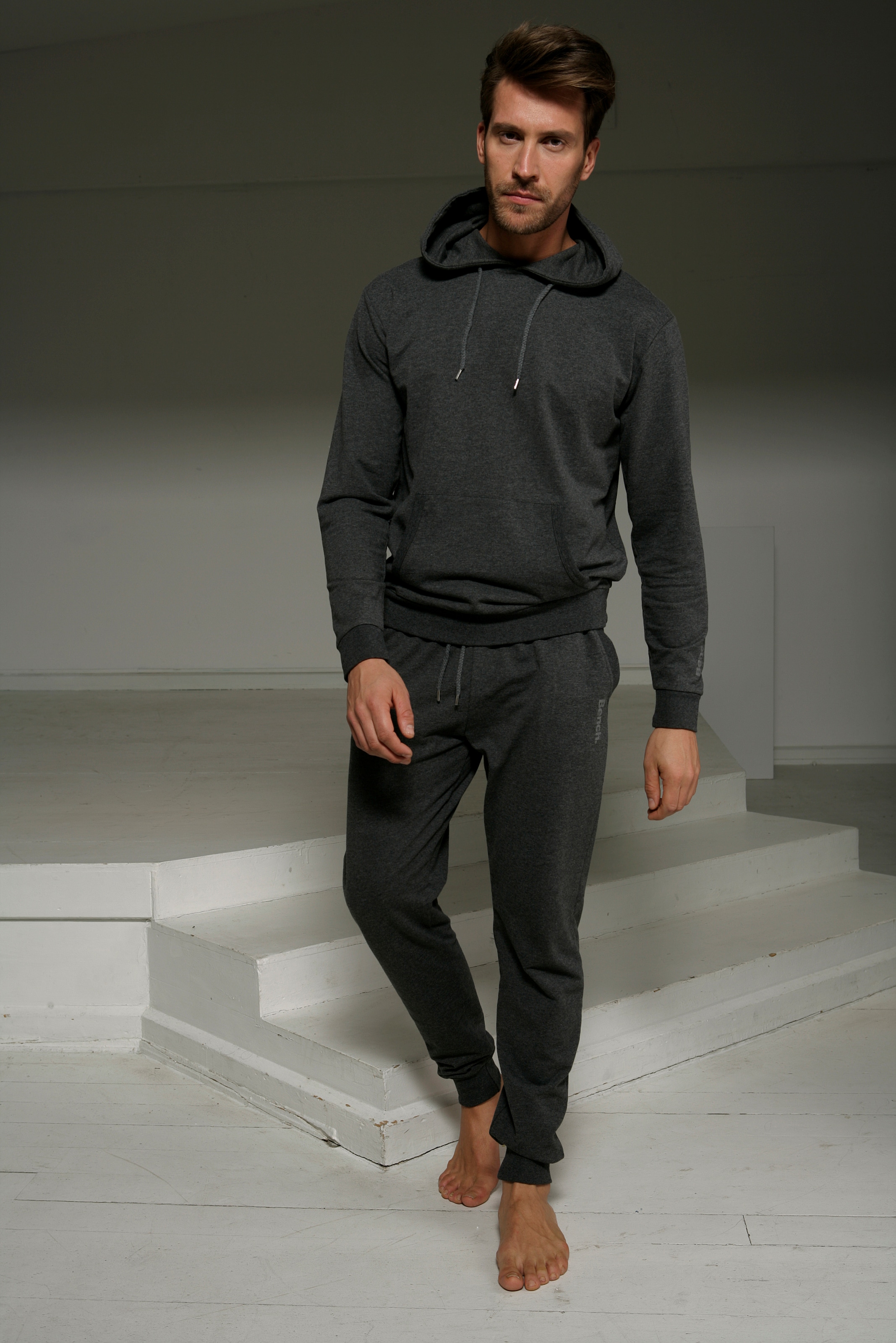 Bench. Loungewear Hoodie, Langarm, Sweatshirt mit Rundhals und Kapuze, Baumwollmischung