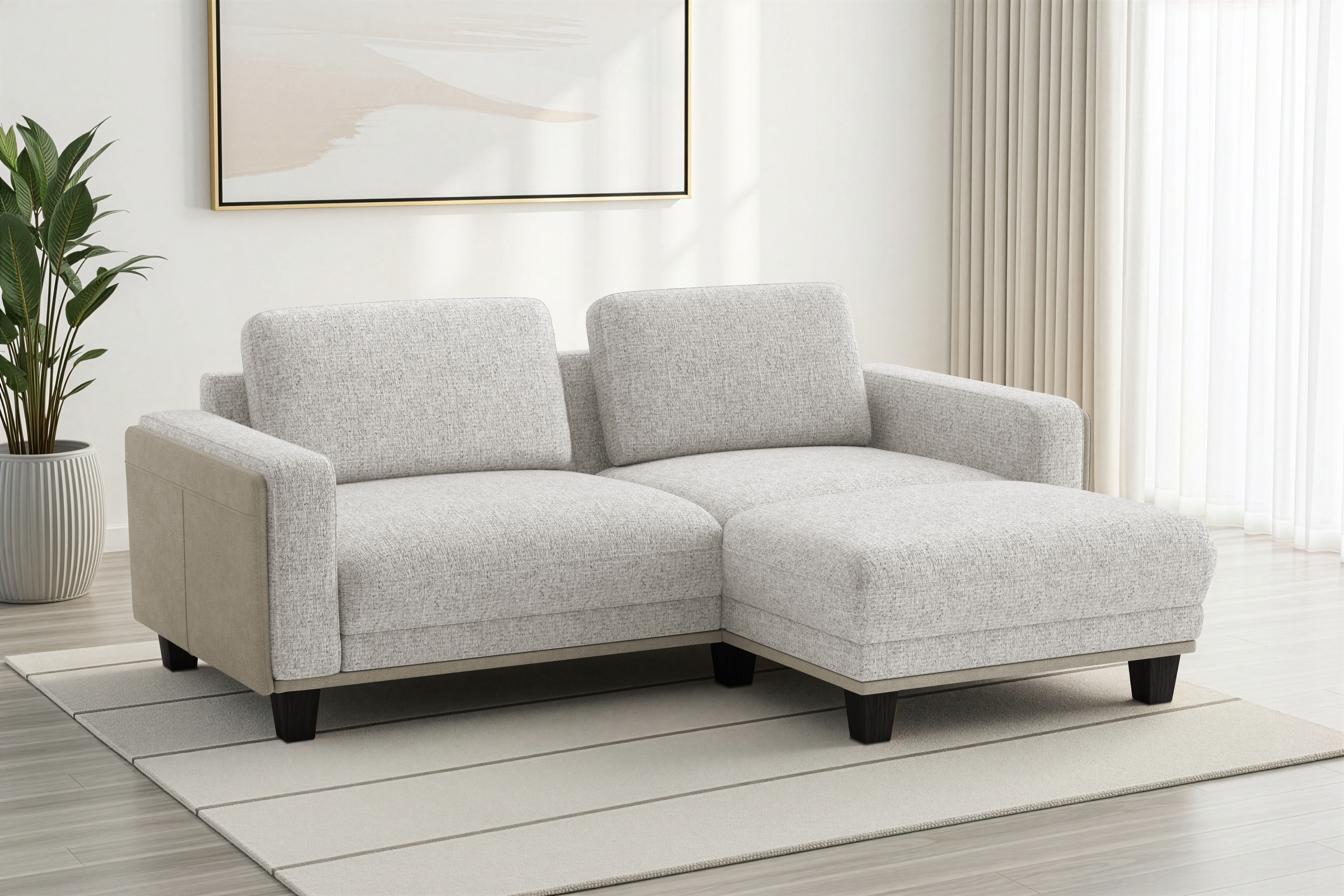 sit&more Ecksofa "Concept" Modernes Sofa in drei Fußfarben zur Auswahl