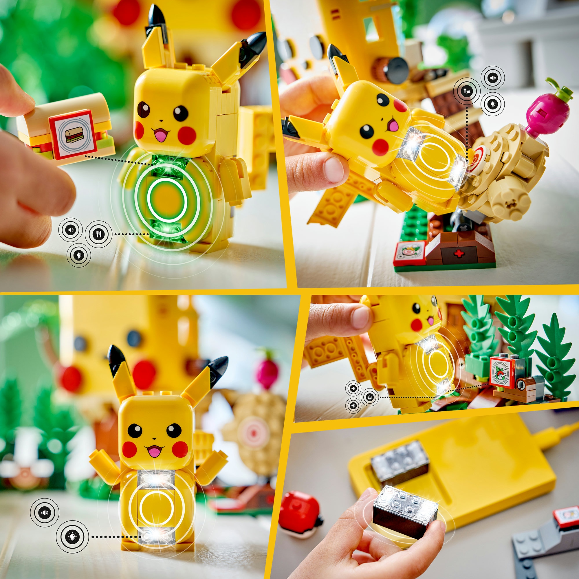 LEGO® Konstruktionsspielsteine »SMART Play™  Trainingshaus mit Pikachu (72164), LEGO Pokémon« inklusive SMART Brick; mit Licht- und Soundeffekten