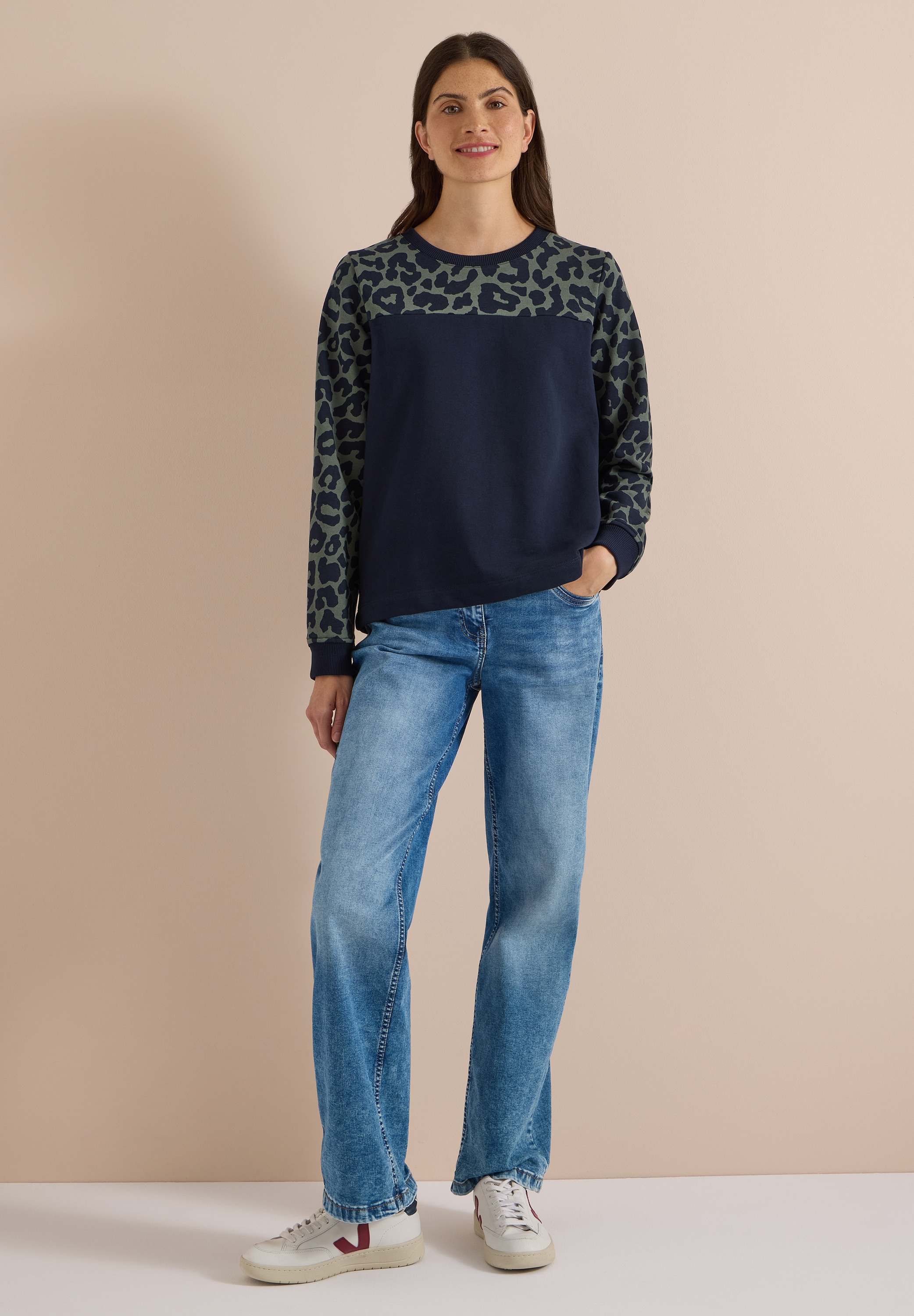Cecil Sweatshirt , mit Leomuster

