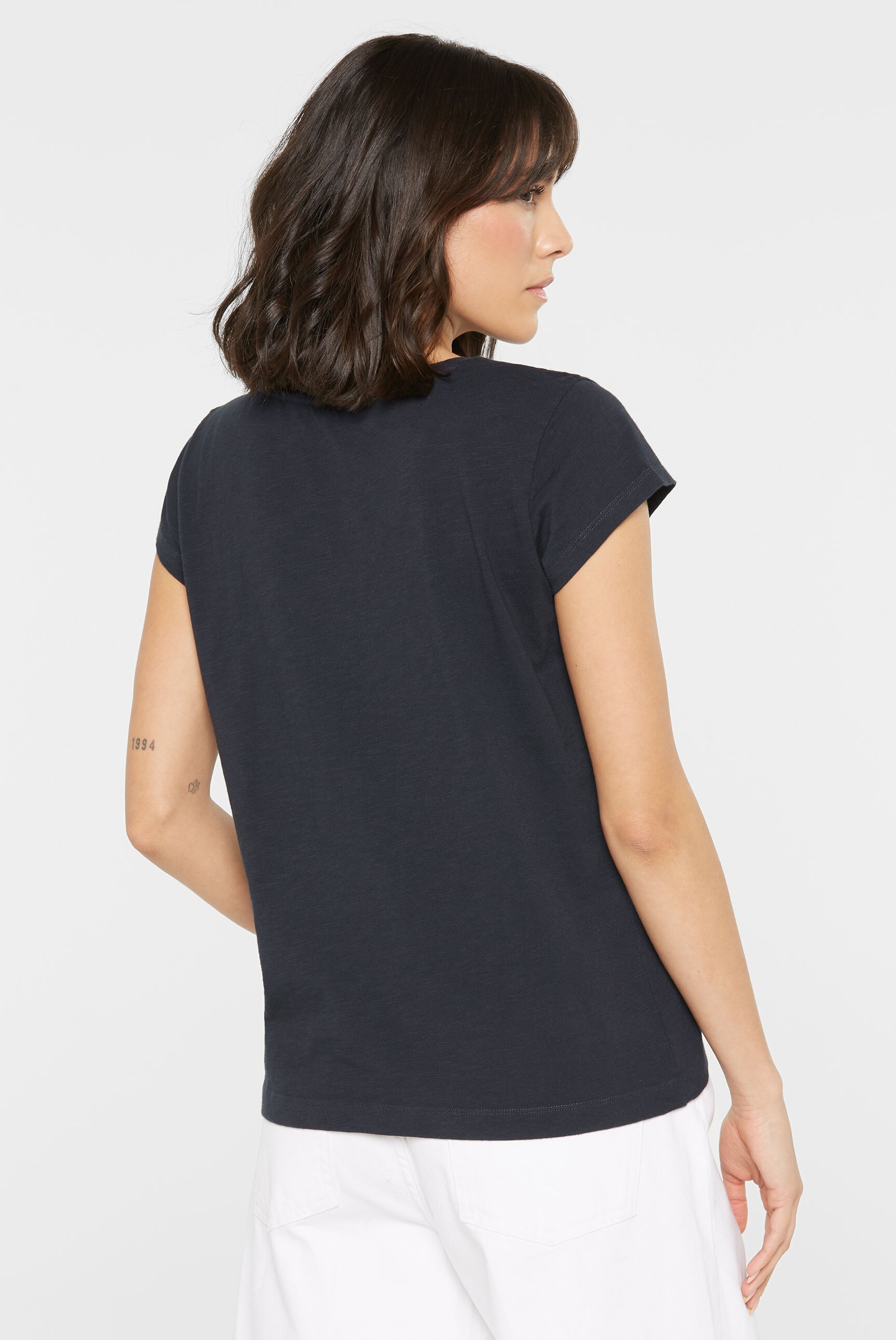 SENSES.THE LABEL V-Shirt, aus Baumwolle