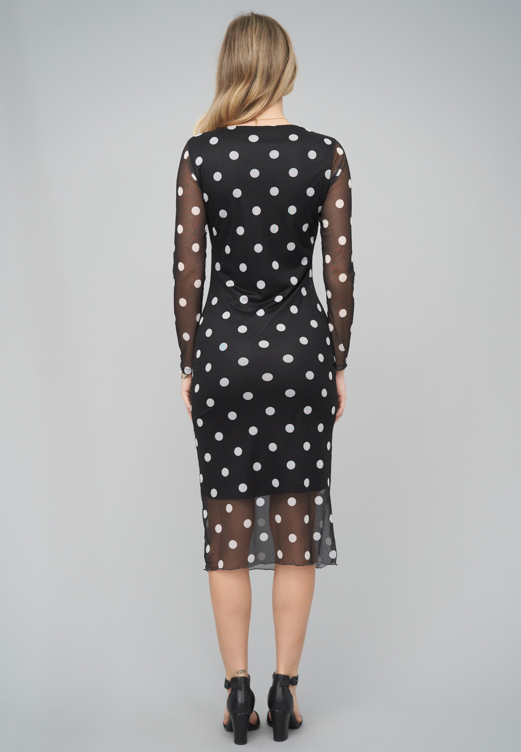 CLOUD 5IVE A-Linien-Kleid »CLOUD 5IVE Long-sleeve Dress Polka Dots« 1 tlg.