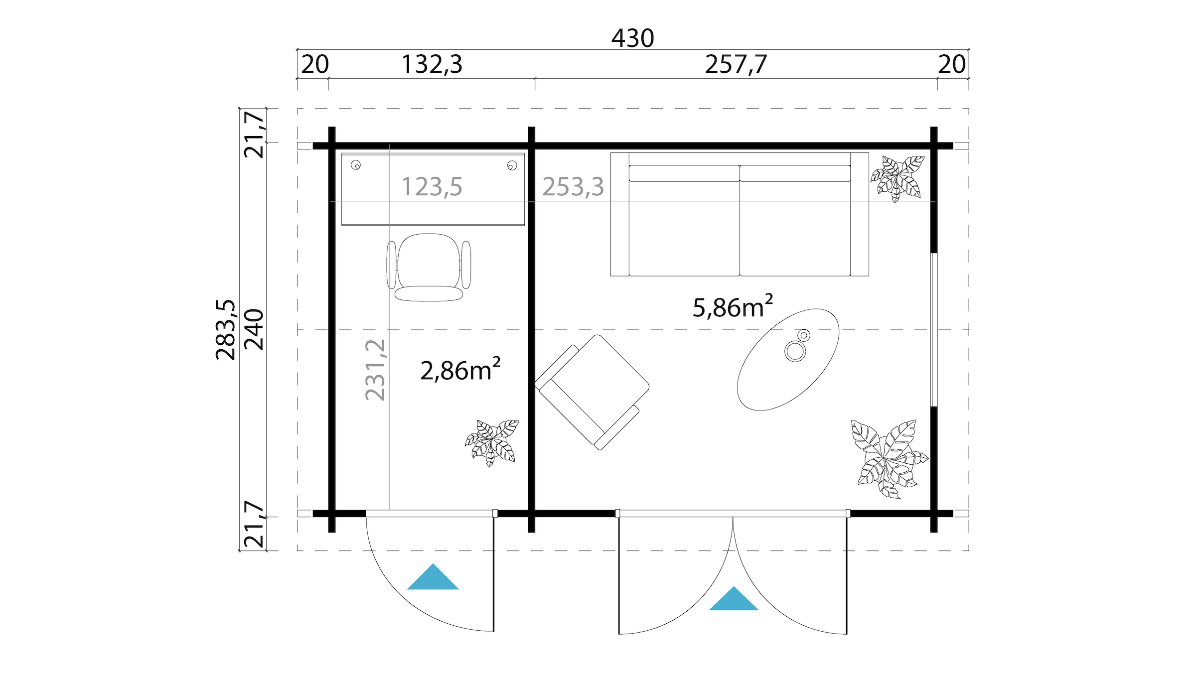 Nordic Holz Gartenhaus »WREXHAM 1«