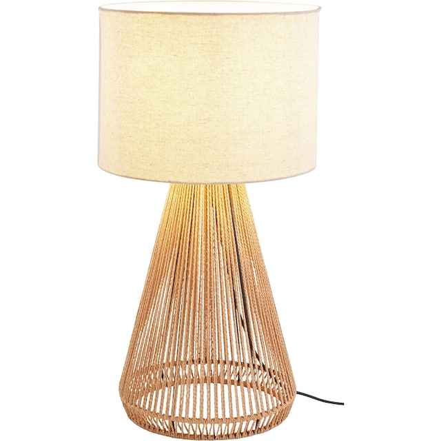 LeGer Home by Lena Gercke Tischleuchte »Zuri«, 1 flammig-flammig,  Tischlampe mit Sisalschnur, Leinenschirm / Stoff - beige | Im Sale