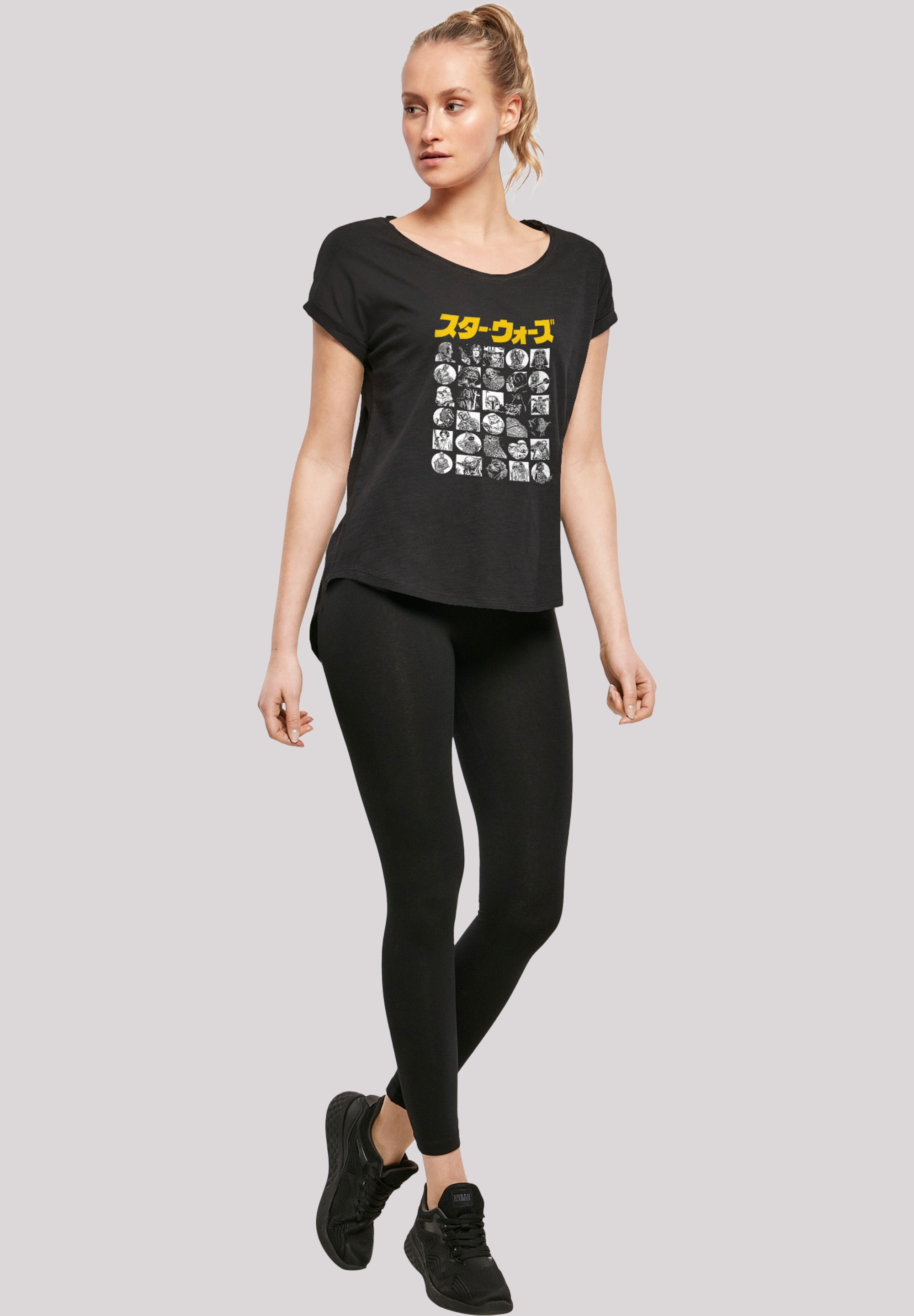 F4NT4STIC T-Shirt »Star Wars Japanese Character Thumbnail«, Damen,Premium Merch,Lang,Longshirt,Bedruckt