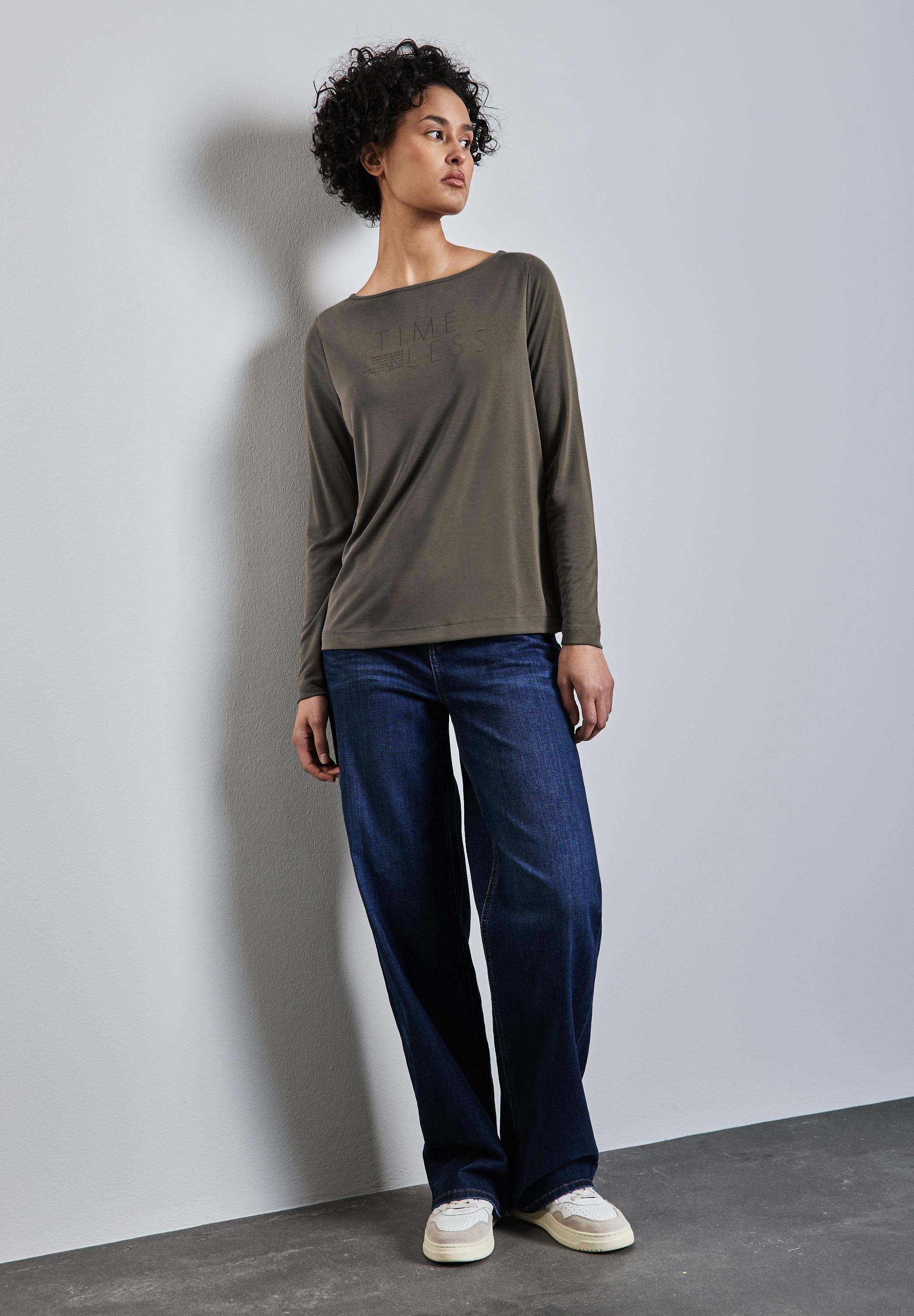 STREET ONE Langarmshirt, mit Schriftzügen