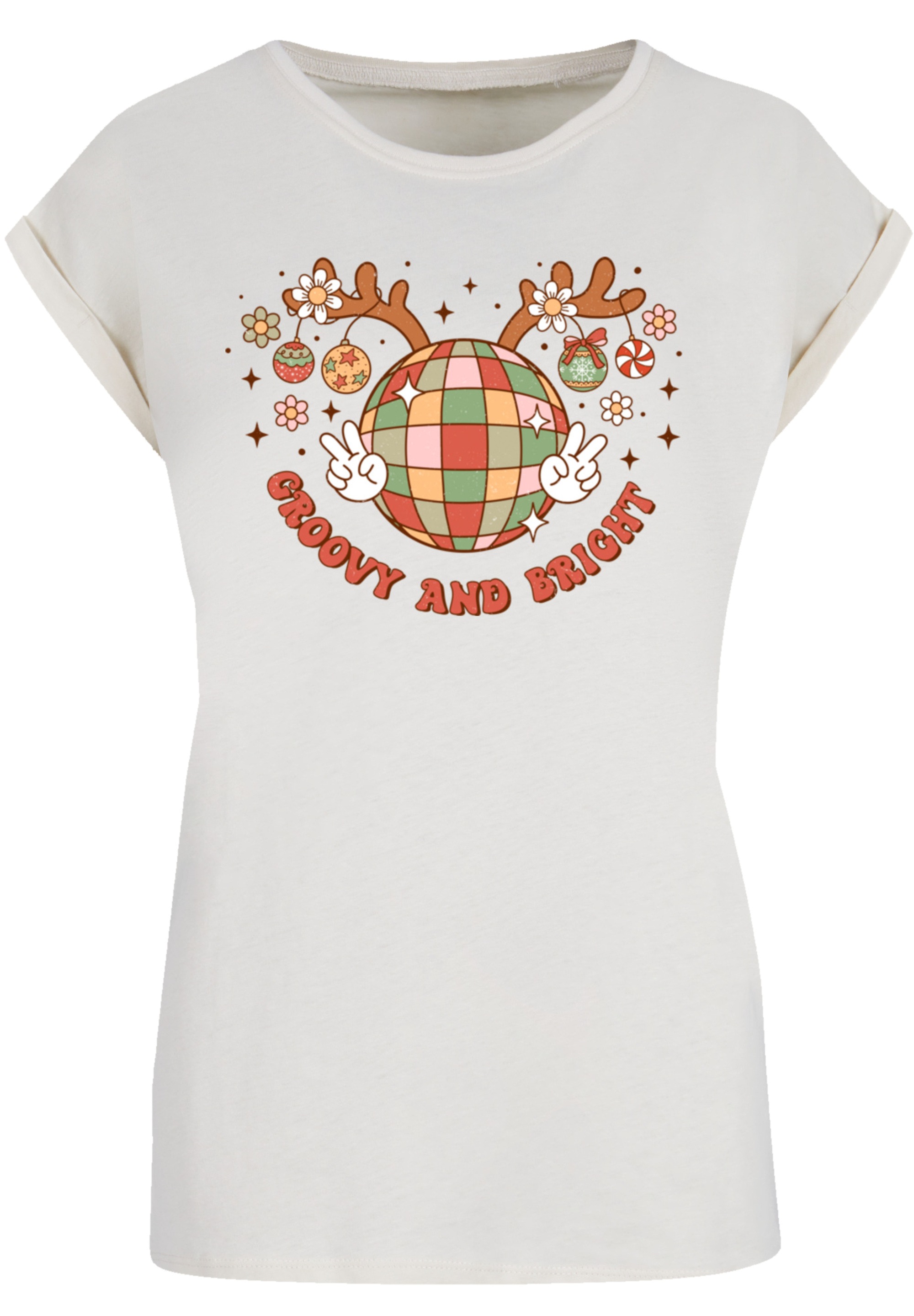 F4NT4STIC T-Shirt "Bright Weihnachten Disco Deer", Premium Qualität, Weihna günstig online kaufen