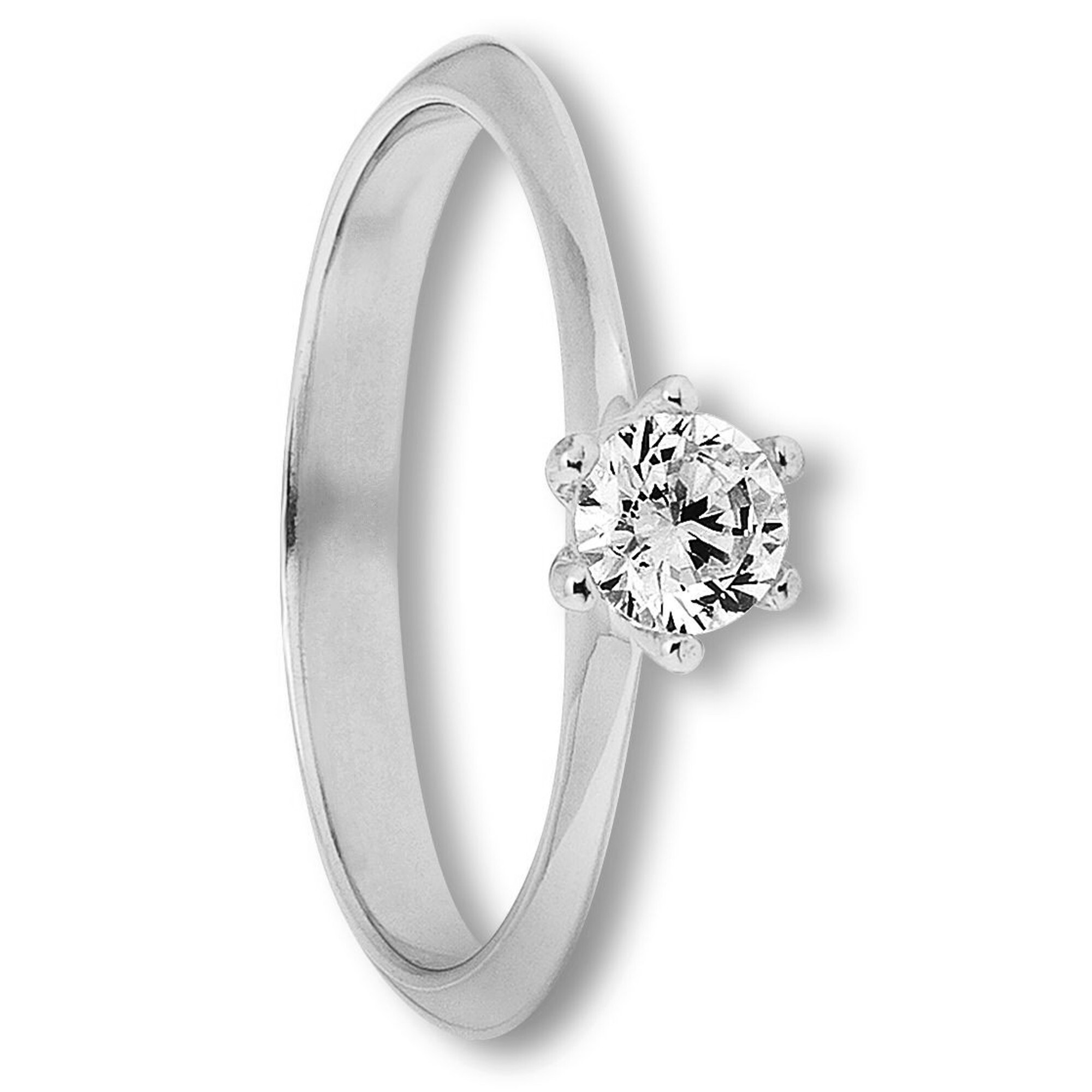 Goldring ONE ELEMENT "Zirkonia Ring aus 333 Weißgold" Gr. 56, silber, Fingerringe, Damen, 56,mit Zirkonia, Gold Weißgold 333, Gold, Weißgold 333, Goldring, Zartes Emblem – unaufdringlich und dennoch ausdrucksstark
