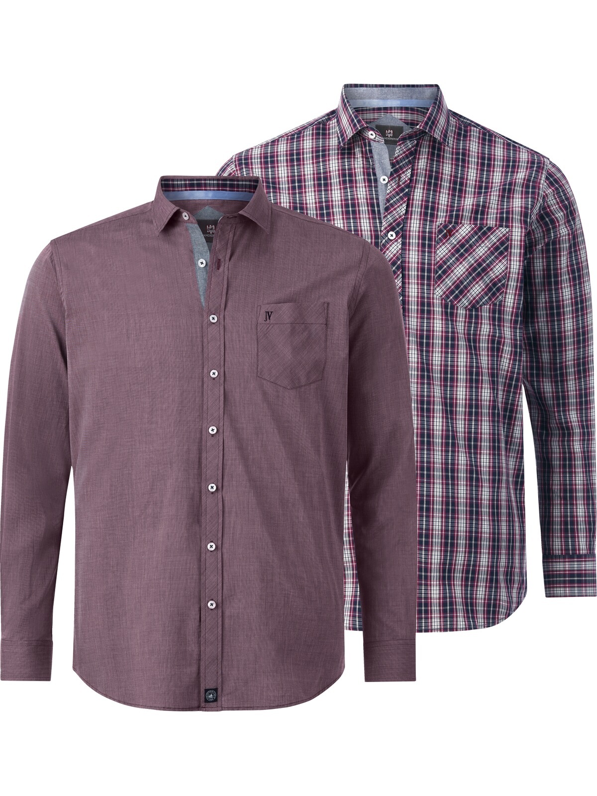 Thumbnail - Jan Vanderstorm Langarmhemd "Doppelpack Hemd JULIAN"