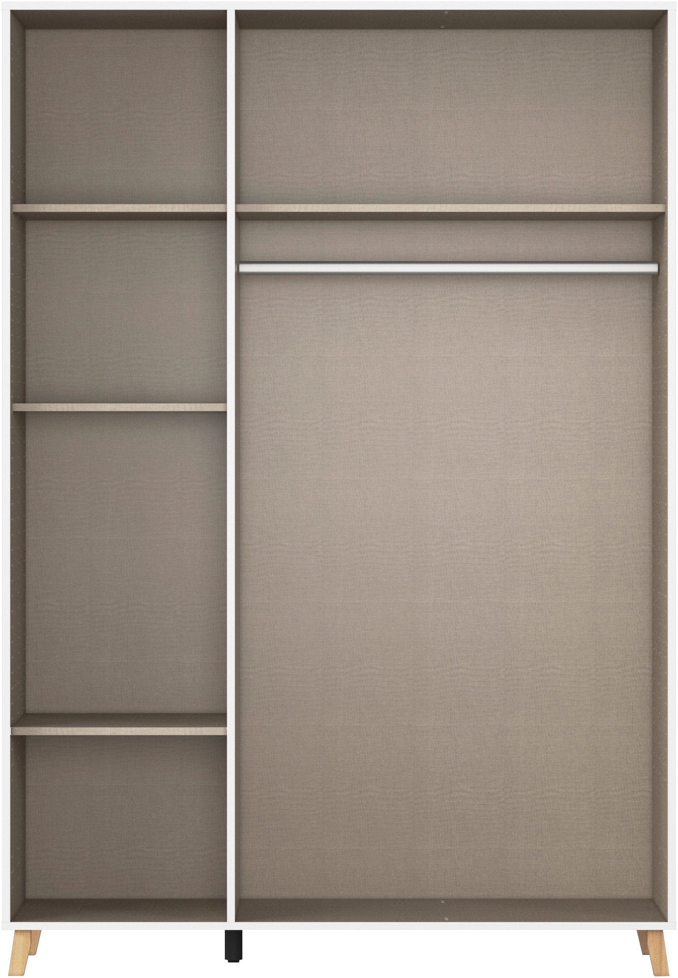 rauch Drehtürenschrank »Kleiderschrank Schrank Garderobe Wäscheschrank SHINJO«, (in 3 verschiedenen Ausstattungen BASIC/CLASSIC/PREMIUM), Griffe und Füße aus Massivholz, viel Stauraum MADE IN GERMANY