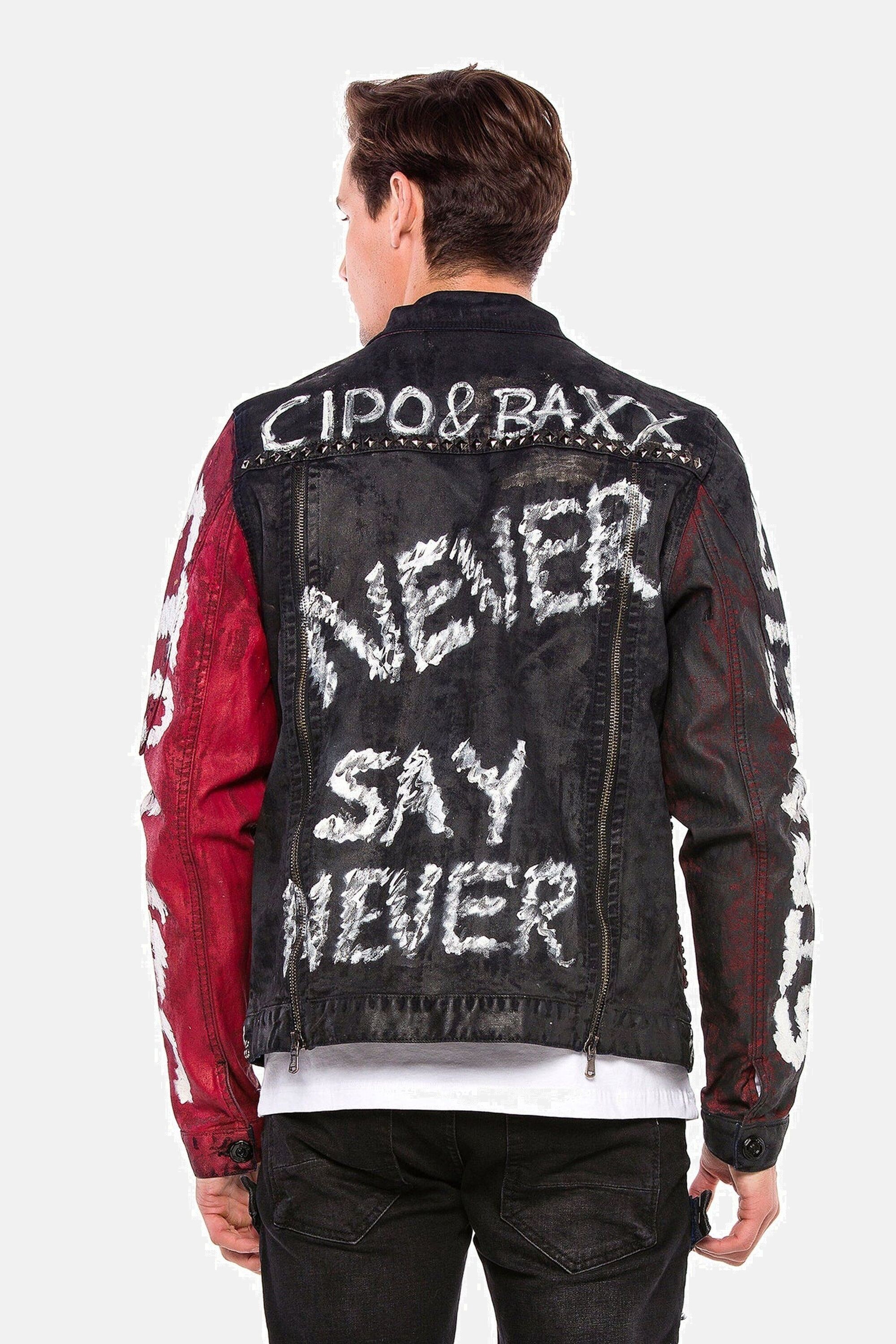 Cipo & Baxx Jeansjacke »Jacke«, ohne Kapuze, mit Knopfleiste, CJ248