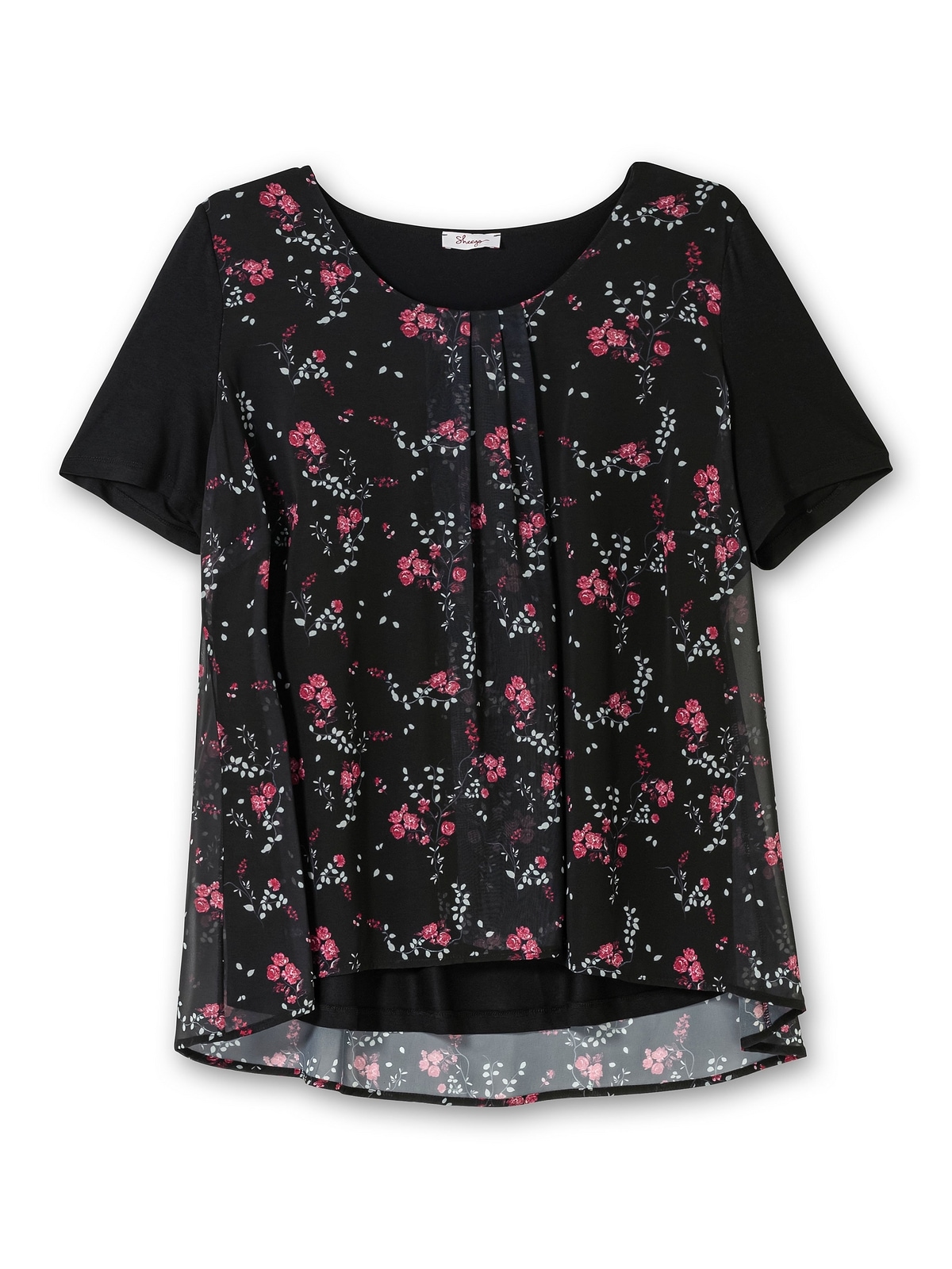 Sheego Blusenshirt »Große Größen«, aus Jersey und Chiffon