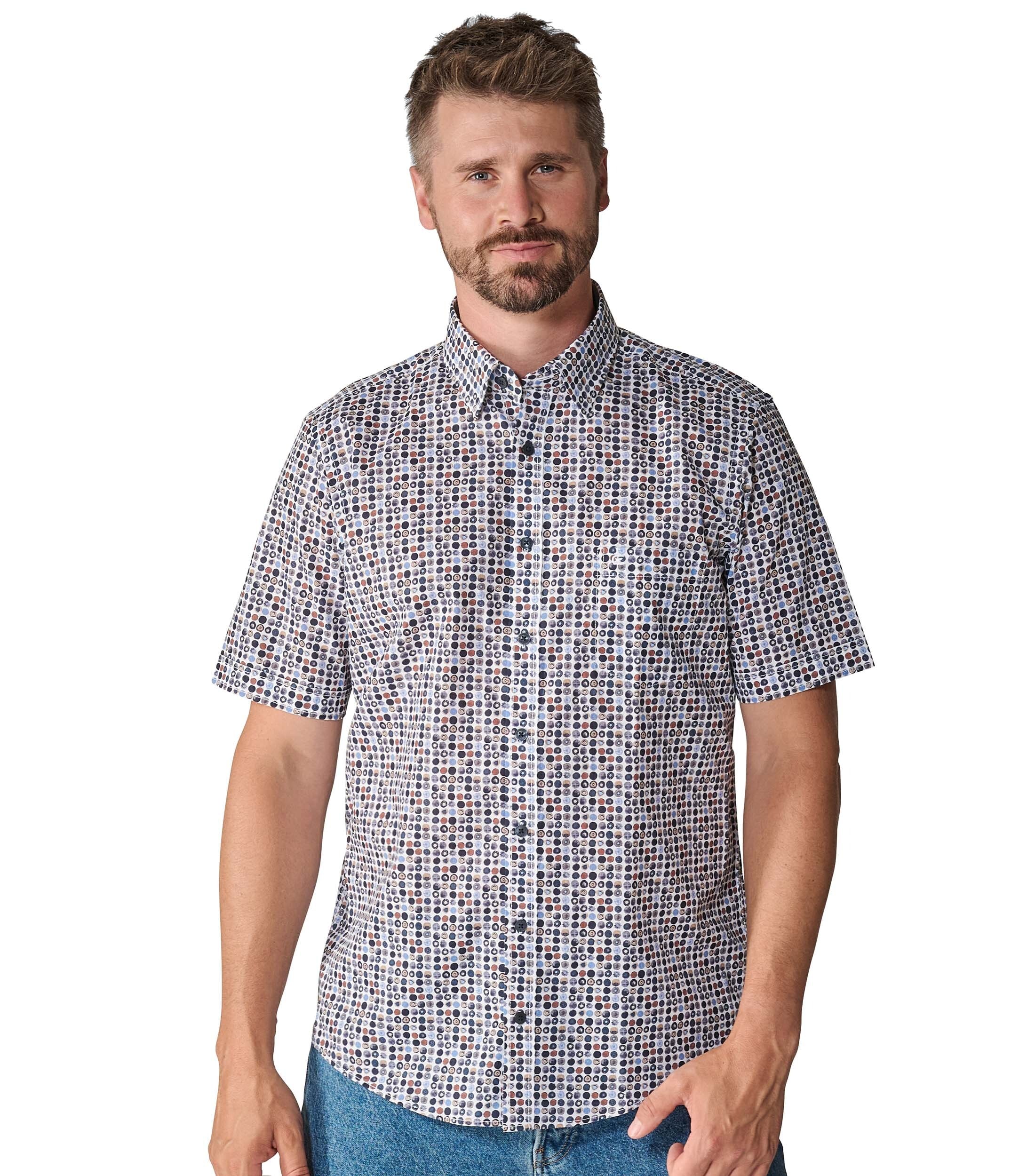 CASAMODA "CASAMODA Freizeithemd Kurzarm Print"