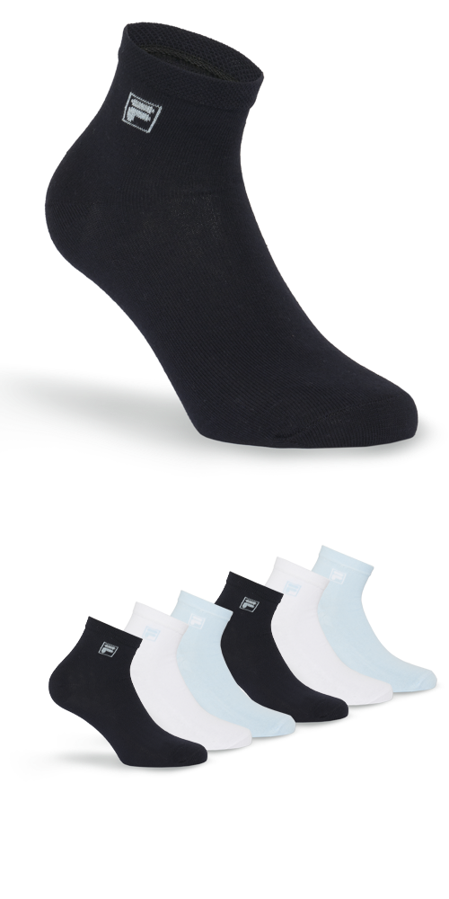 Fila "UNISEX QUARTER PLAIN SOCKS" 6 Paar, mit Logo-Schriftzug