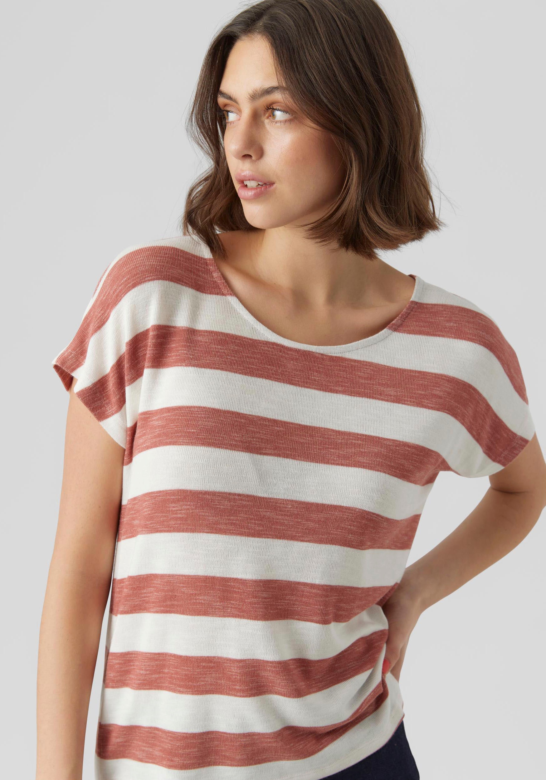 Vero Moda Kurzarmshirt »VMWIDE STRIPE S/L TOP GA JRS NOOS« für kaufen | BAUR