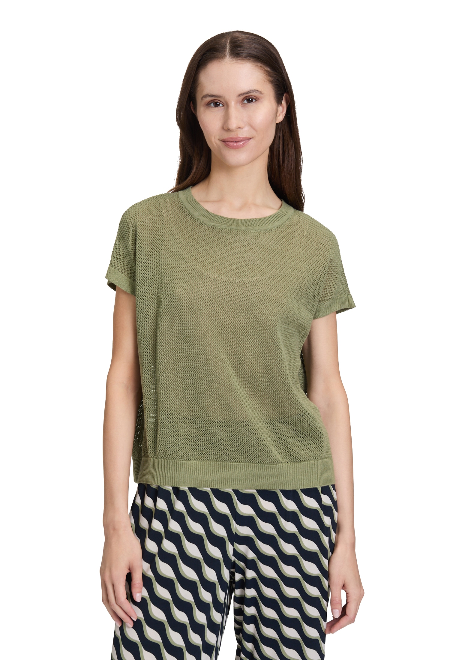 Betty Barclay Stricktop "Betty Barclay Lochstrick-Pullover ohne Arm" günstig online kaufen