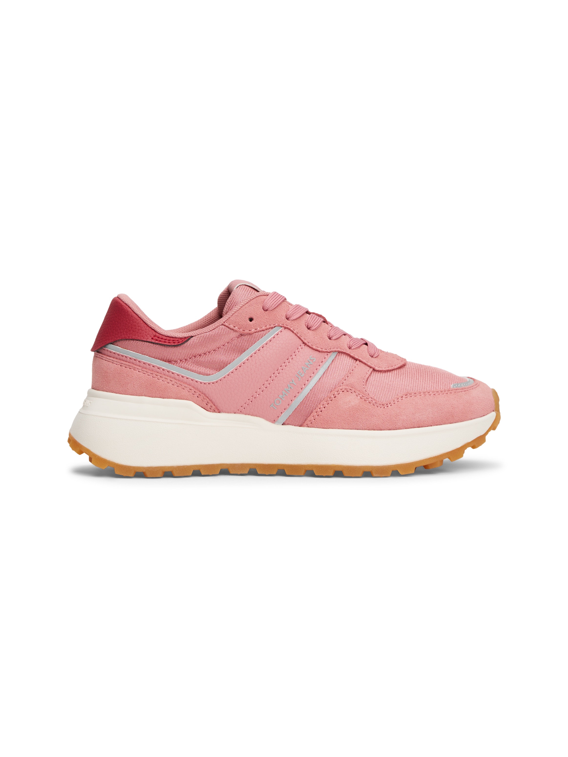 Tommy Jeans Keilsneaker »TJW CLEATED RUNNER«, Freizeitschuh, Schnürschuh, Halbschuh mit Reflektorstreifen