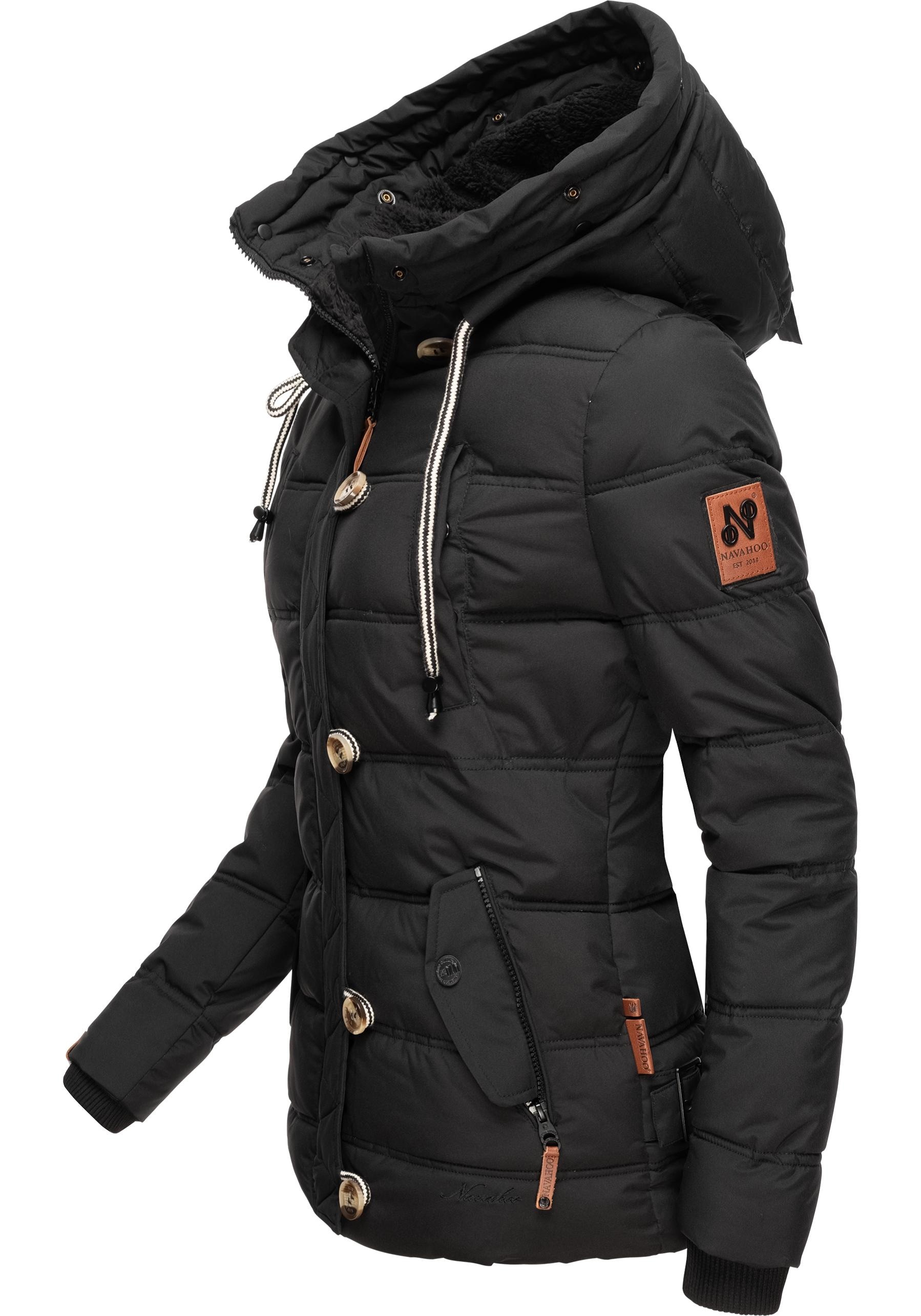Navahoo Winterjacke »Zoja«, mit Kapuze, stylische Steppjacke mit Kunstpelz Kapuze