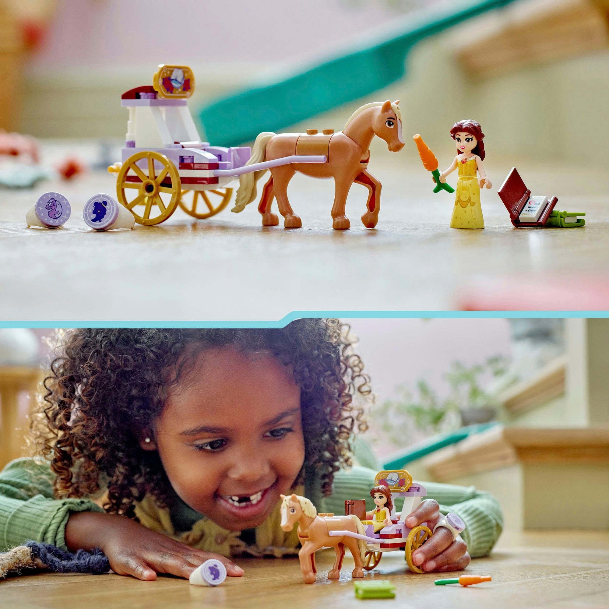 LEGO® Konstruktionsspielsteine »Belles Pferdekutsche (43233), LEGO Disney Princess«, (62 St.), Made in Europe