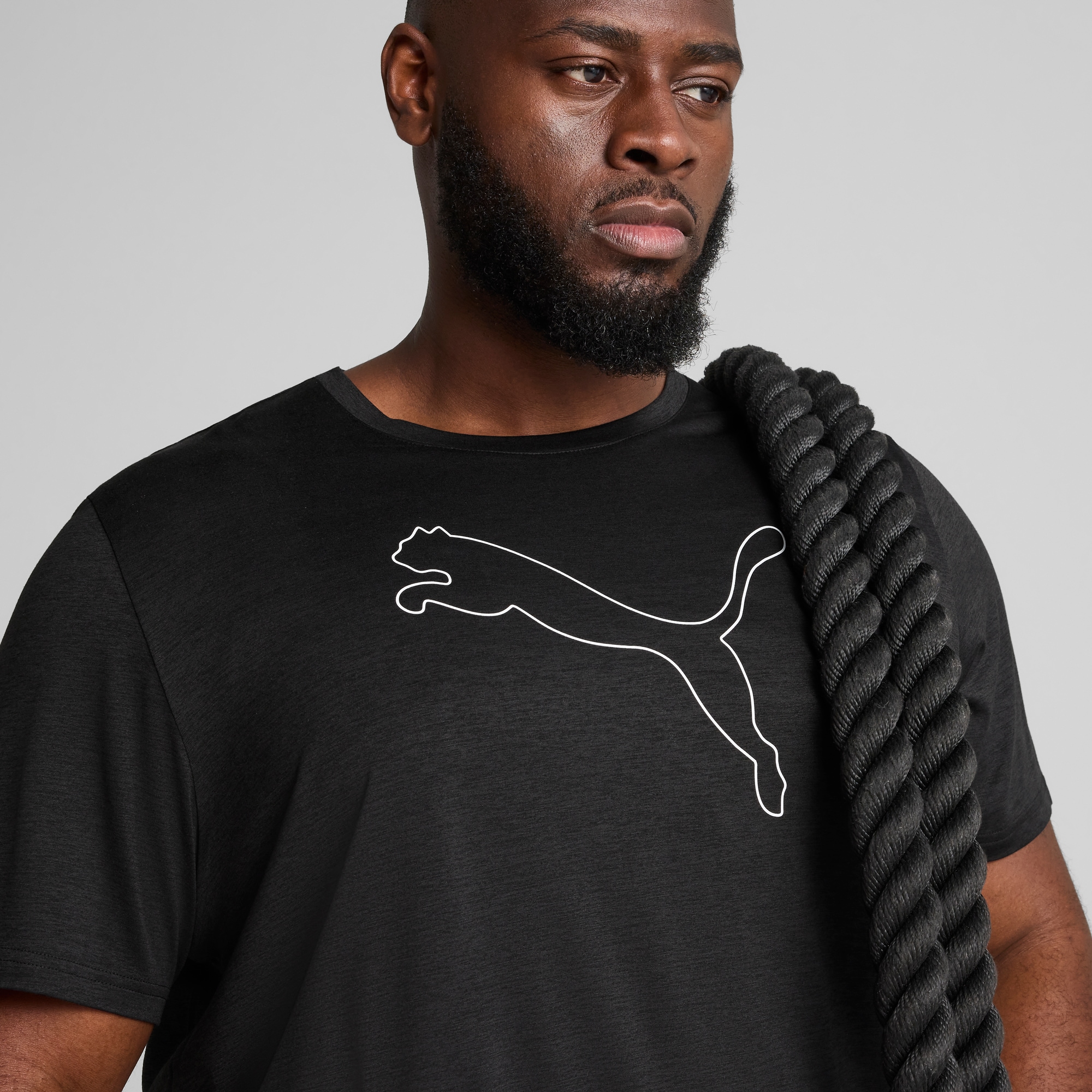 PUMA Trainingsshirt »M TAD ESSENTIAL HEATHER CAT TEE (CF LARGE CAT)«