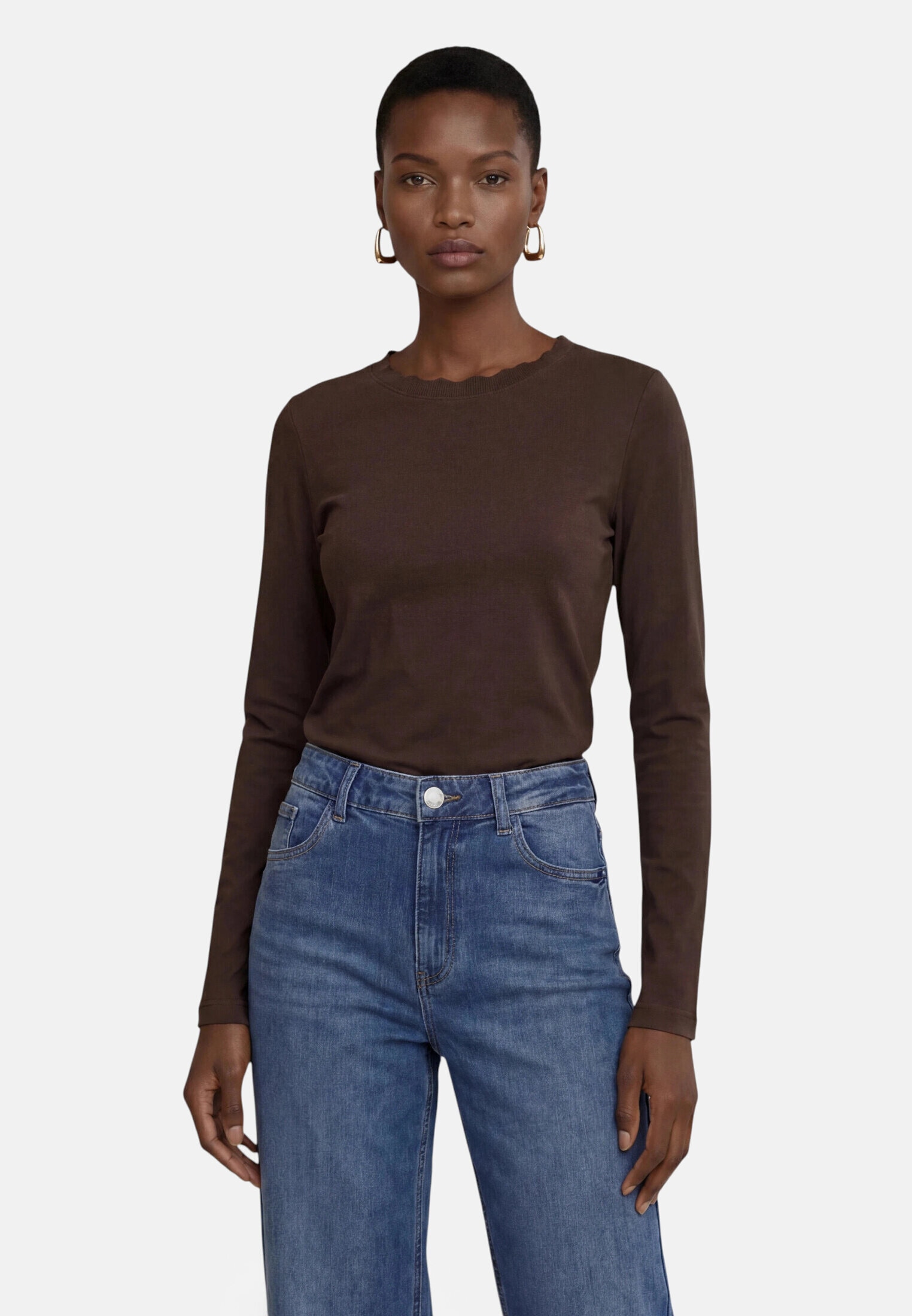 Zero Kurzarmshirt »Damen unifarben« 1 Material
