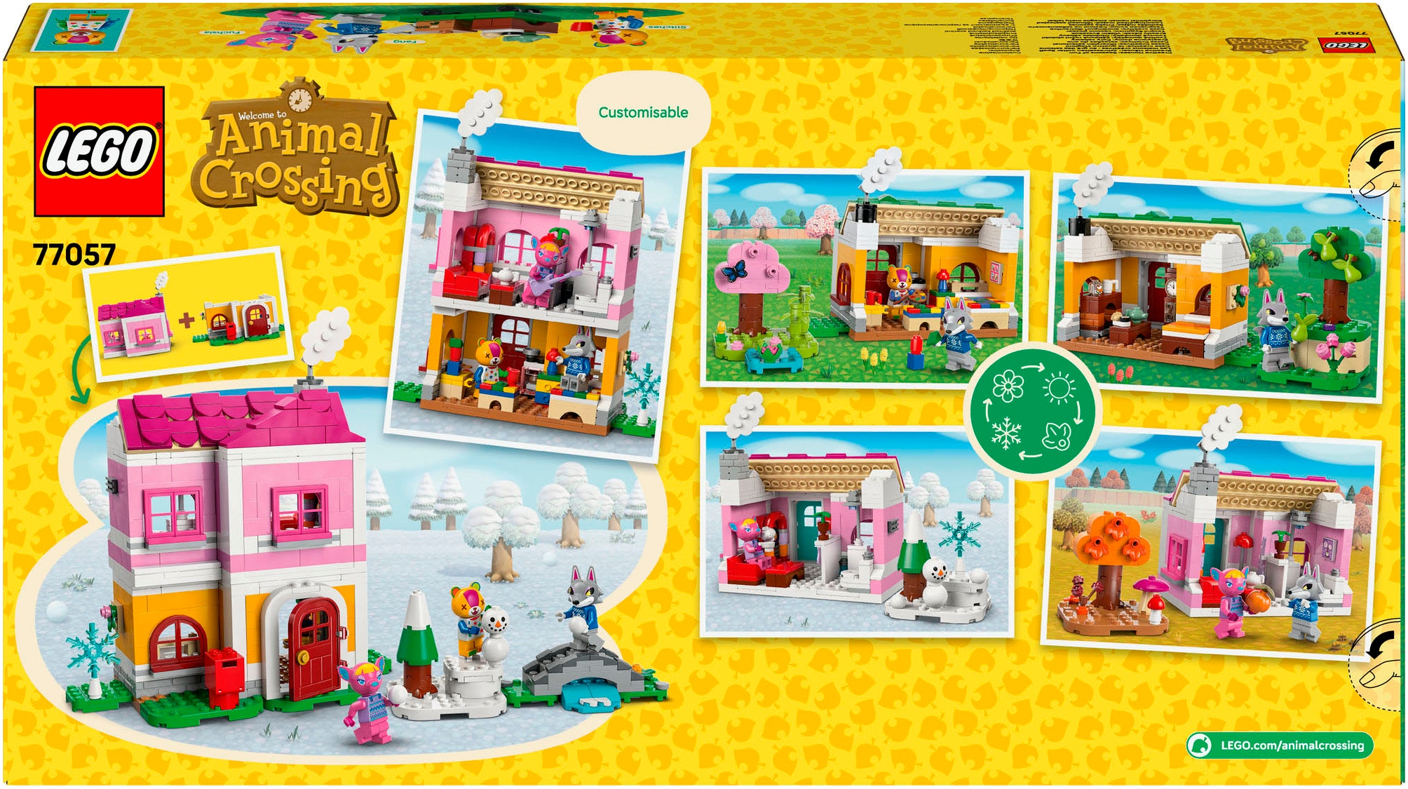 LEGO® Konstruktionsspielsteine »Kreative Häuser: Jahreszeiten voller Spaß (77057),«, (814 St.), LEGO Animal Crossing; Made in Europe