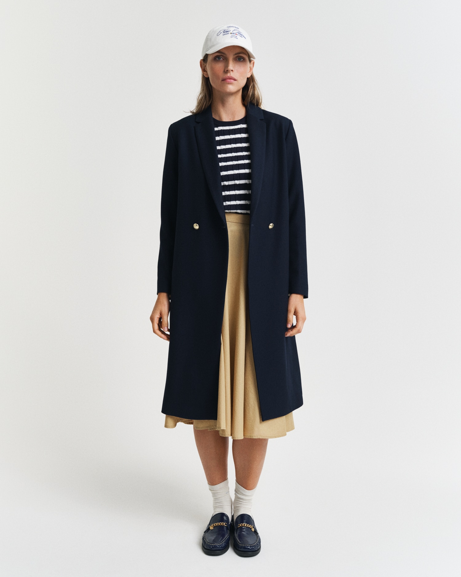 Gant Rundhalspullover »STRETCH COTTON CABLE STRIPE C-NECK«