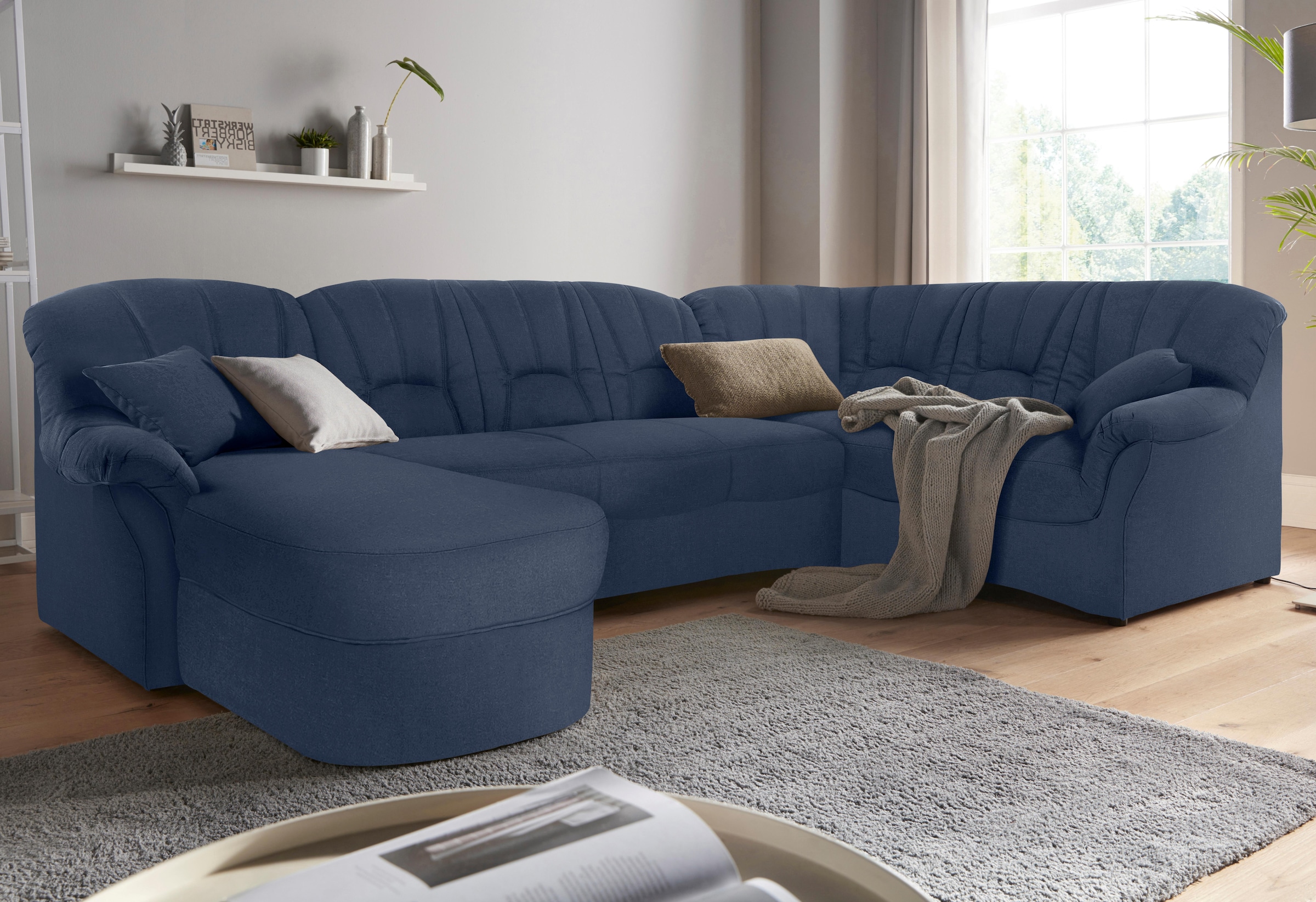 DOMO collection "Bahia mit viel Platz, zeitloses Design, U-Form" wahlweise mit Bettfunktion