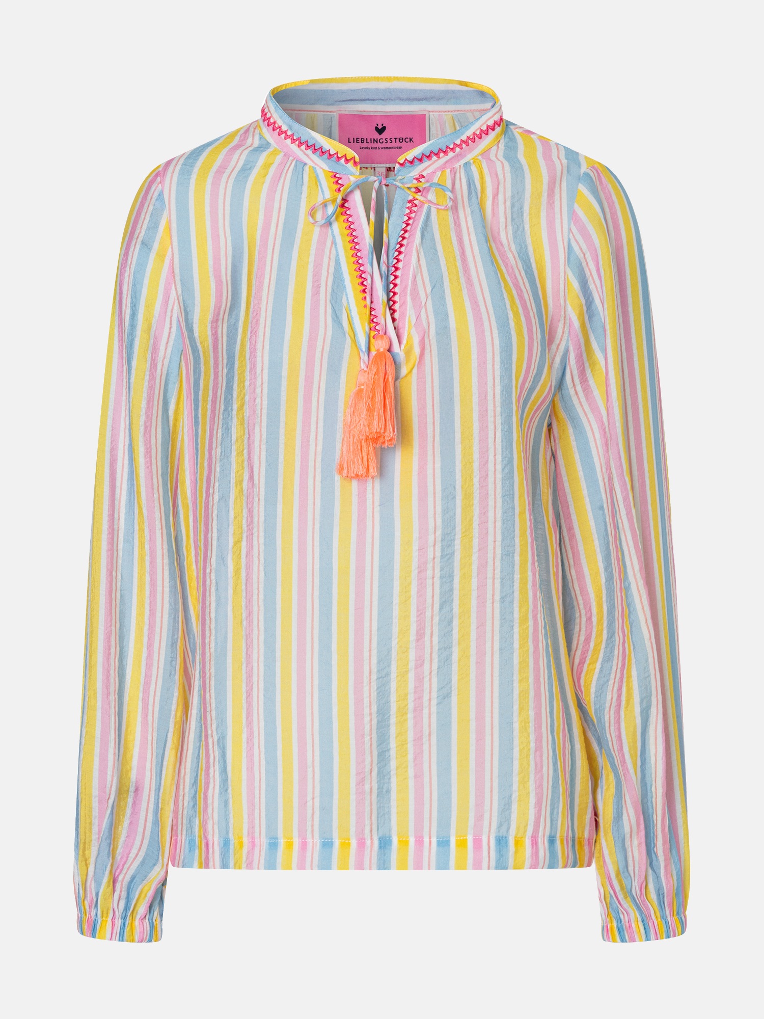 Lieblingsstück Langarmbluse »ClaireL« mit Bindebändern, Viskose-Mix