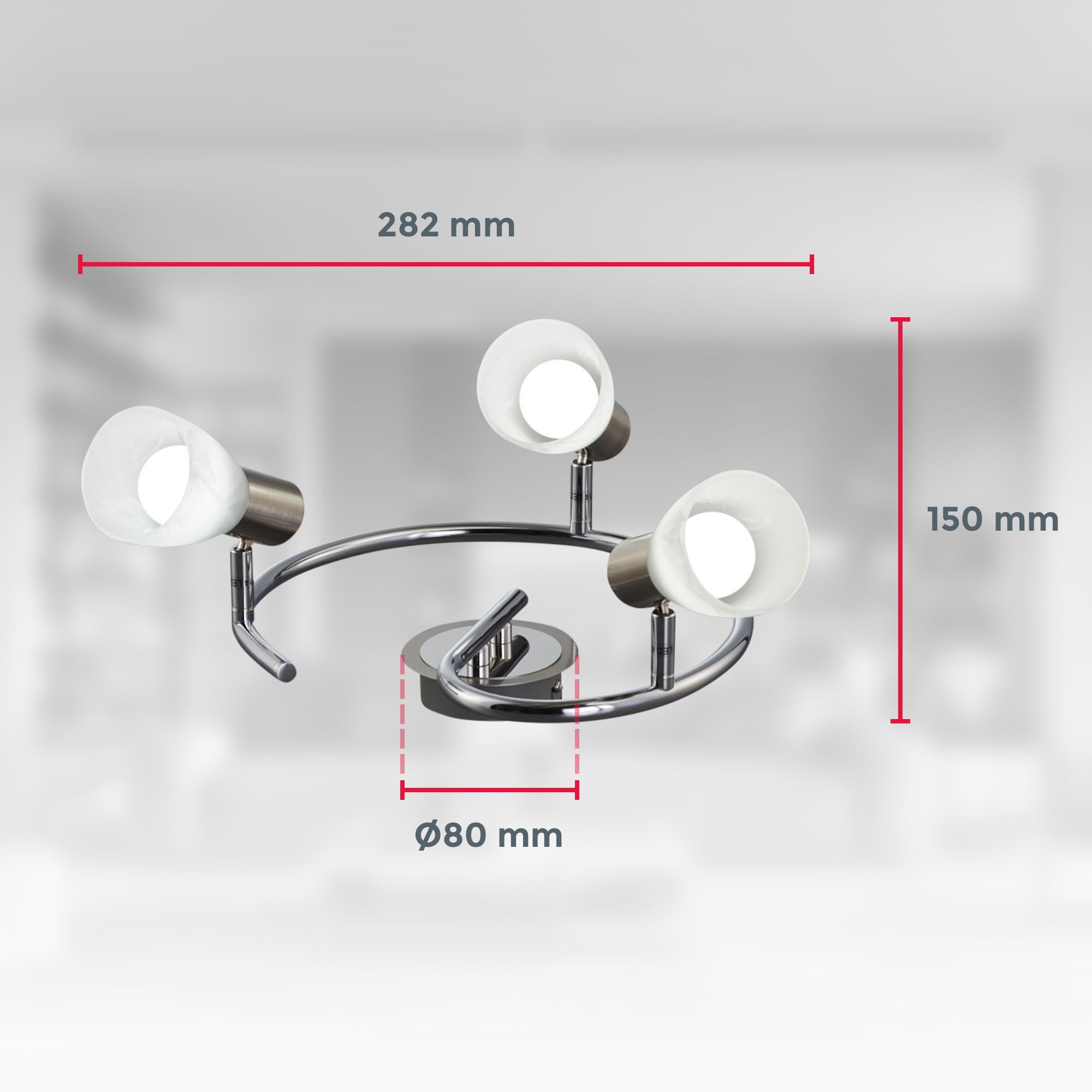 B.K.Licht Deckenspots »BK_DS1031 LED Deckenleuchte, flammig-flammig, bestellen mit Schwenkbar, inkl. E14- | 3 Leuchtmittel«, BAUR IP20 5W-LED, 3-Flammig, 3x