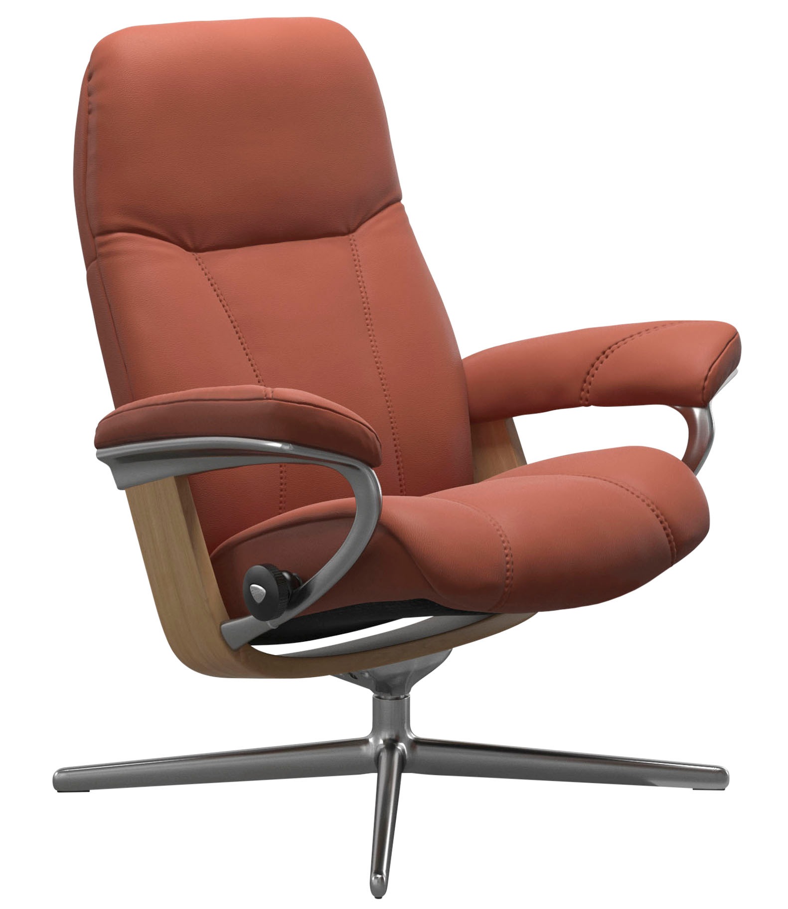 Thumbnail - Stressless "Consul" mit Cross Base, Größe S, M & L, Holzakzent Eiche, in 2 Bezugsqualitäten lieferbar