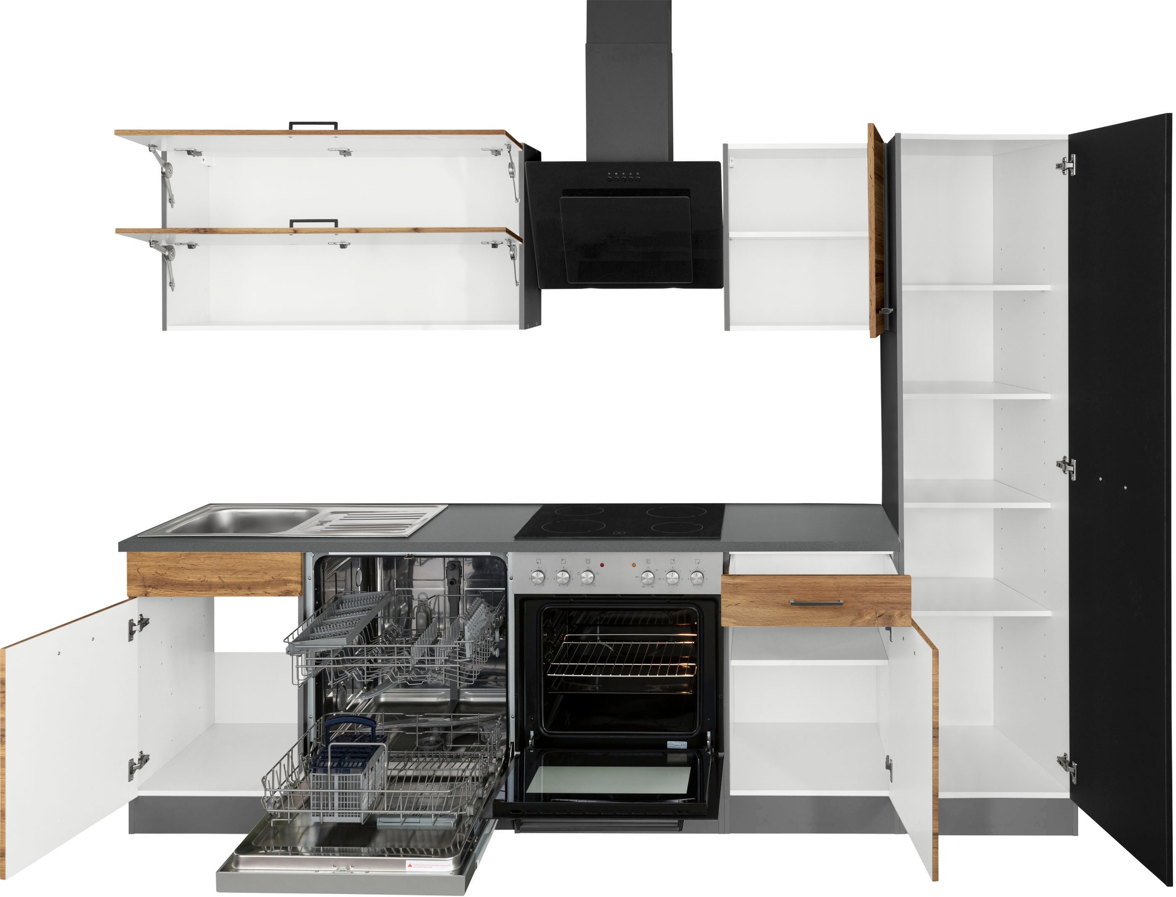 HELD MÖBEL Küchenzeile »Trier«, mit E-Geräten, Breite 270 cm kaufen | BAUR