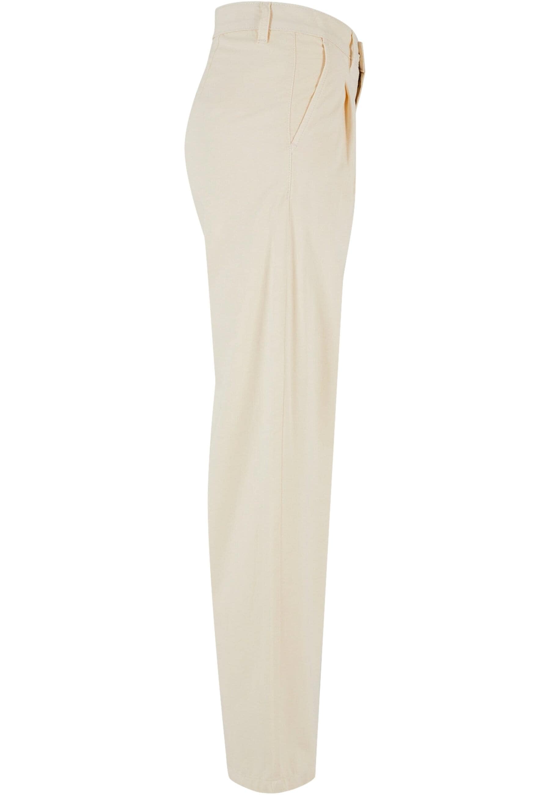 URBAN CLASSICS Stoffhose »Urban Classics Damen Ladies Organic Pleated Cotton Pants«, (1 tlg.)