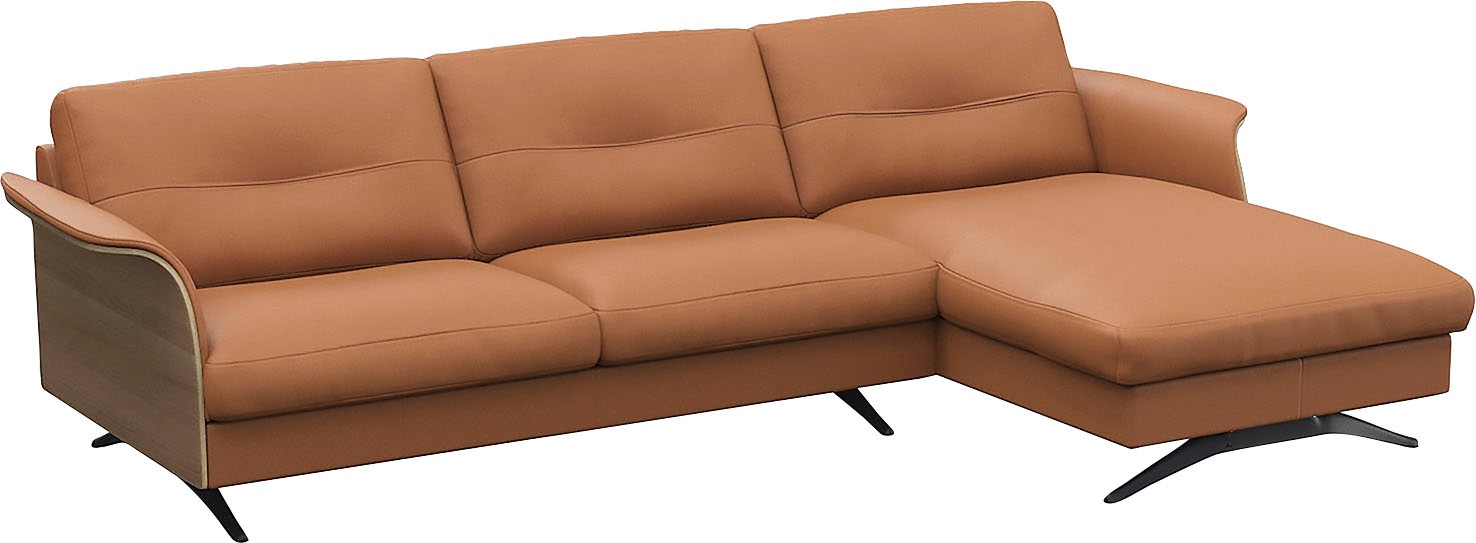 FLEXLUX Ecksofa "Glow, super bequem durch hochwertigem Sitzaufbau mit Feder günstig online kaufen